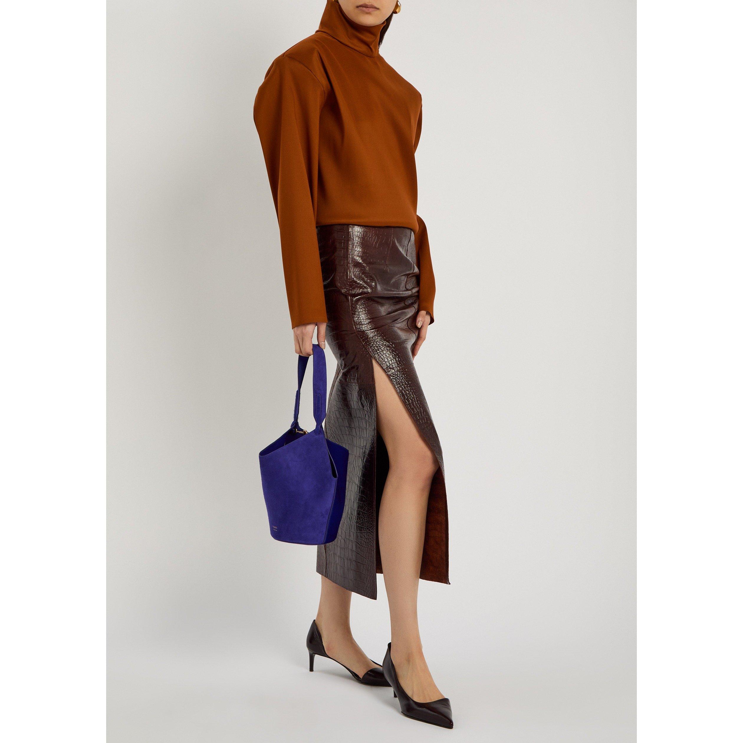 DARK PURPLE - Khaite - LOTUS MINI TOTE - 6