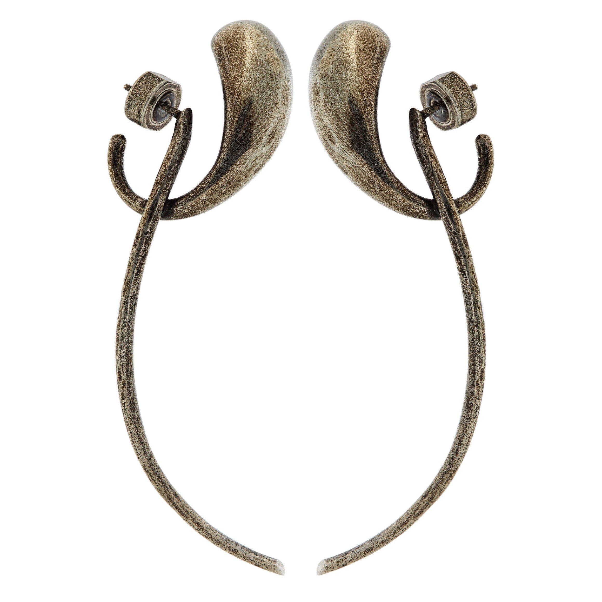SILVER - Khaite - CYCLONE EARRINGS - ANTIQUE SIL