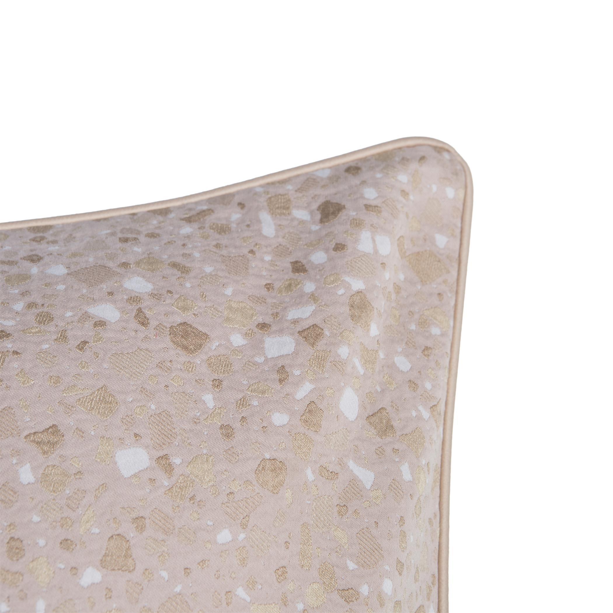 Pink - Celso de Lemos - Terrazo Jacquard Pillowcase - Powder - 6