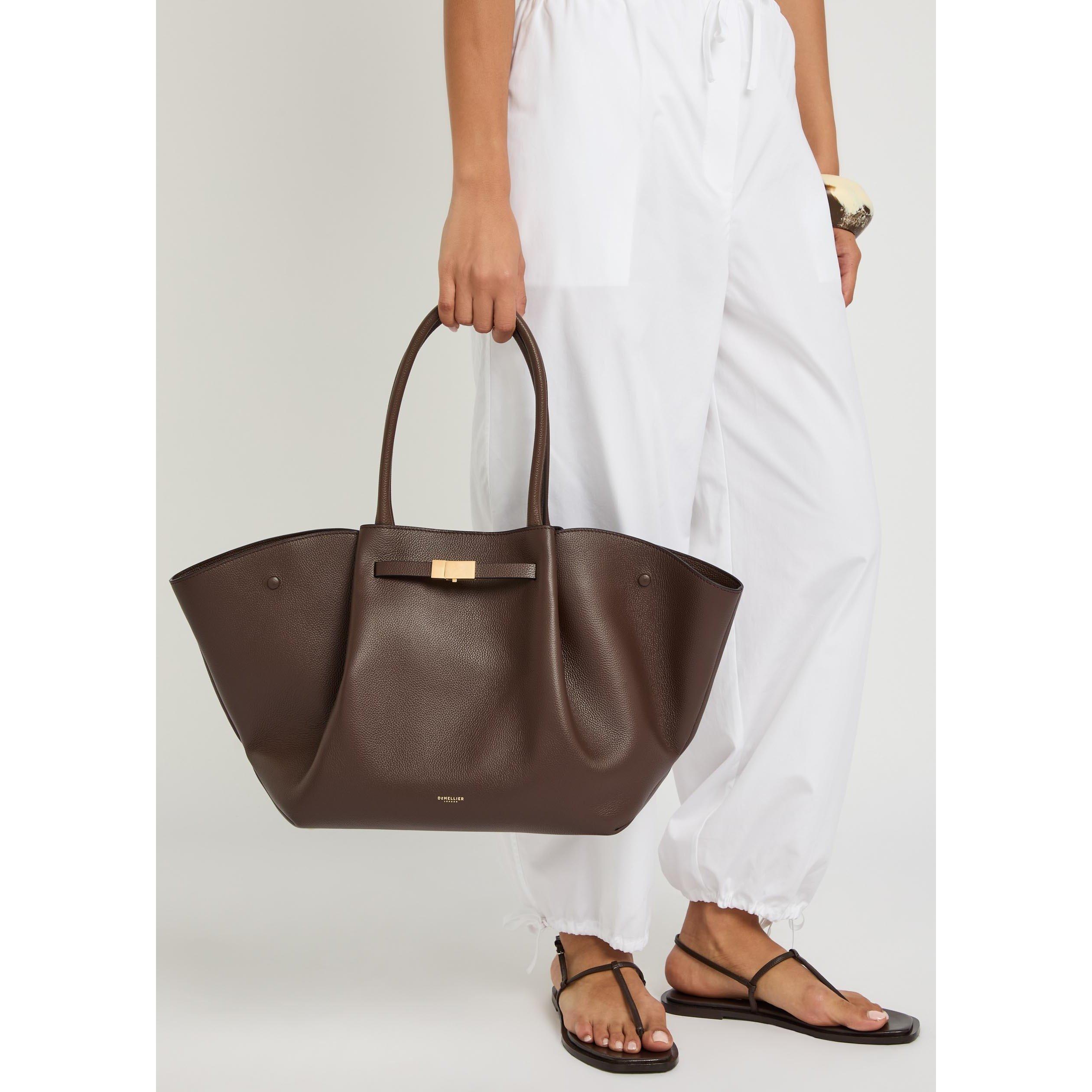 DARK BROWN - DeMellier - Women's New York Leather Tote Bag - 3