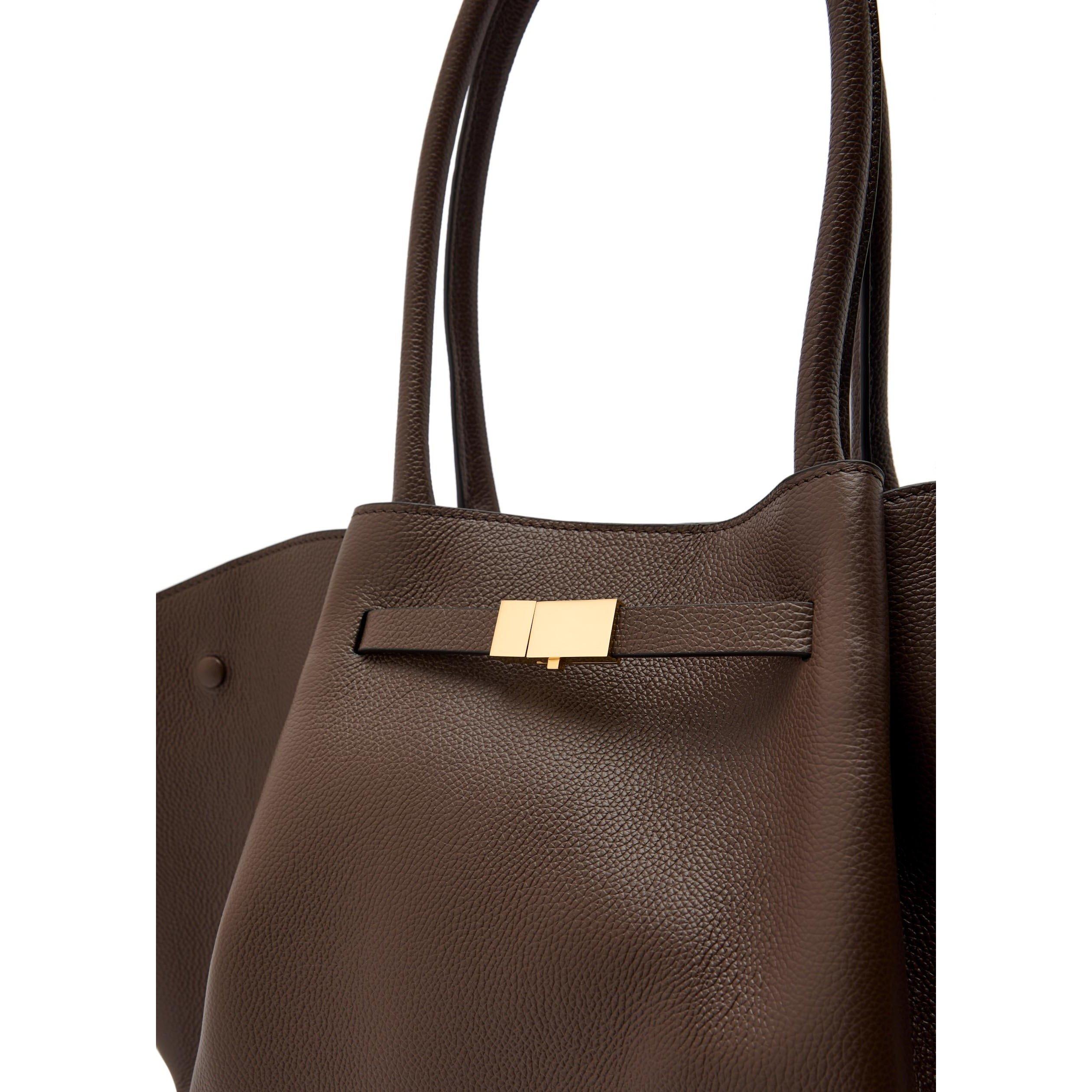 DARK BROWN - DeMellier - Women's New York Leather Tote Bag - 4