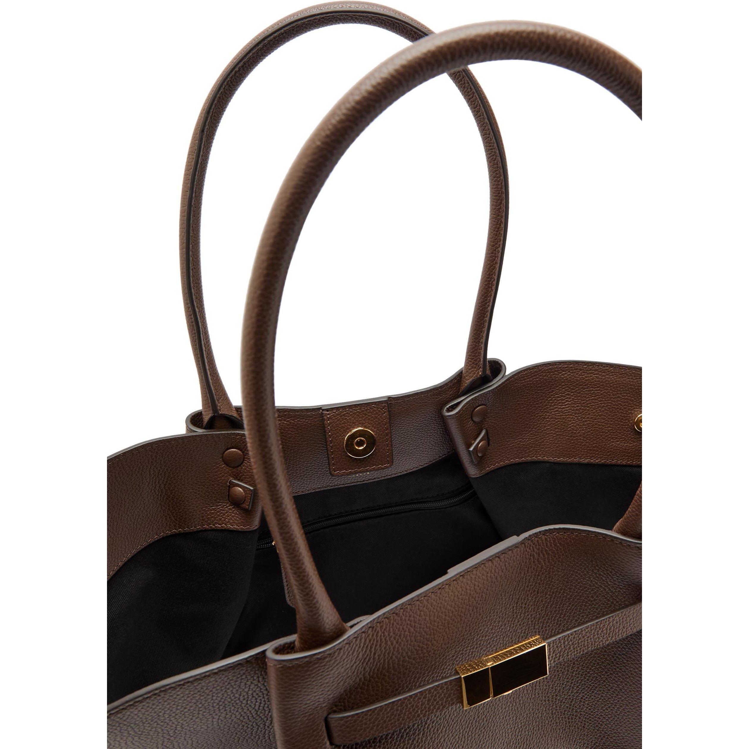 DARK BROWN - DeMellier - Women's New York Leather Tote Bag - 5