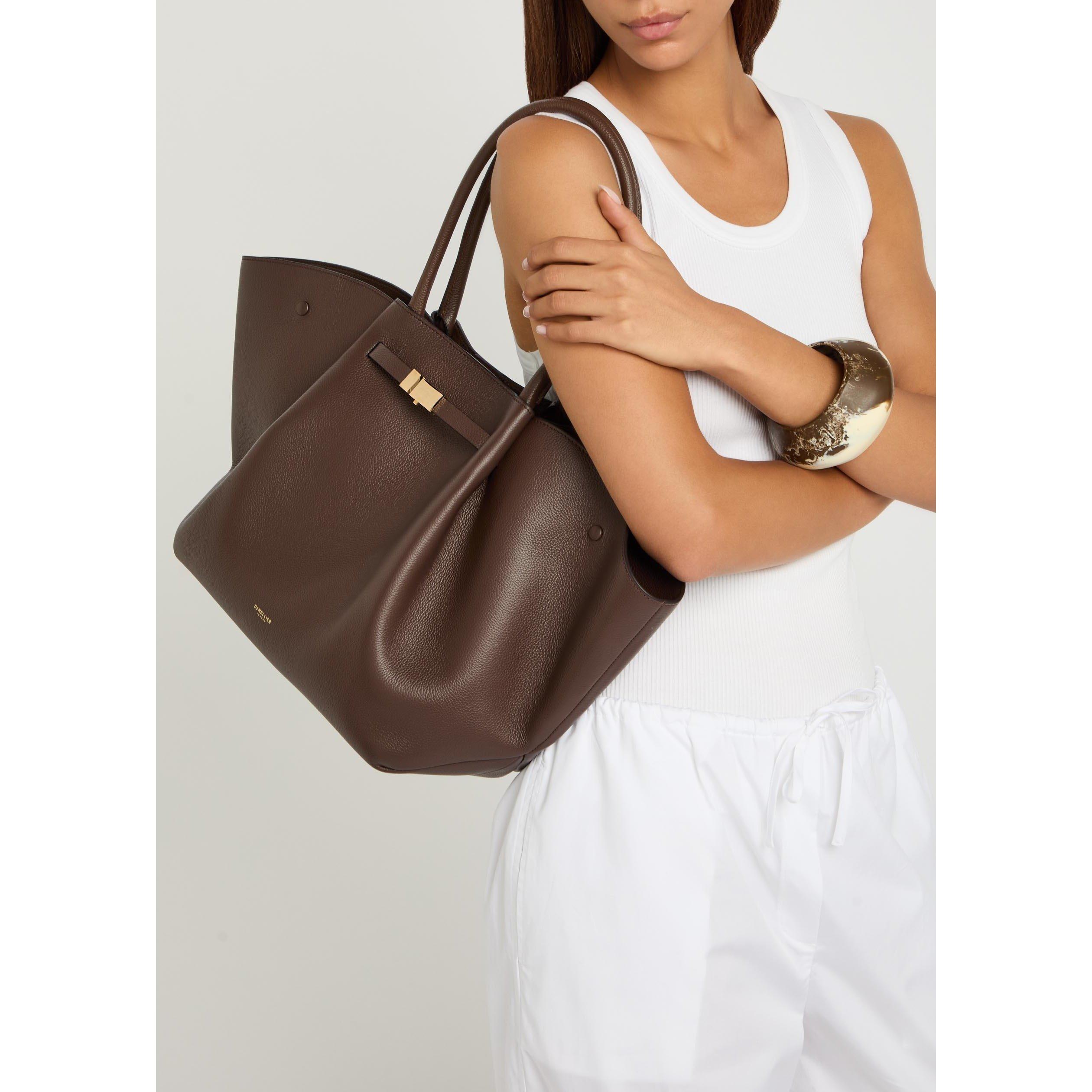 DARK BROWN - DeMellier - Women's New York Leather Tote Bag - 6