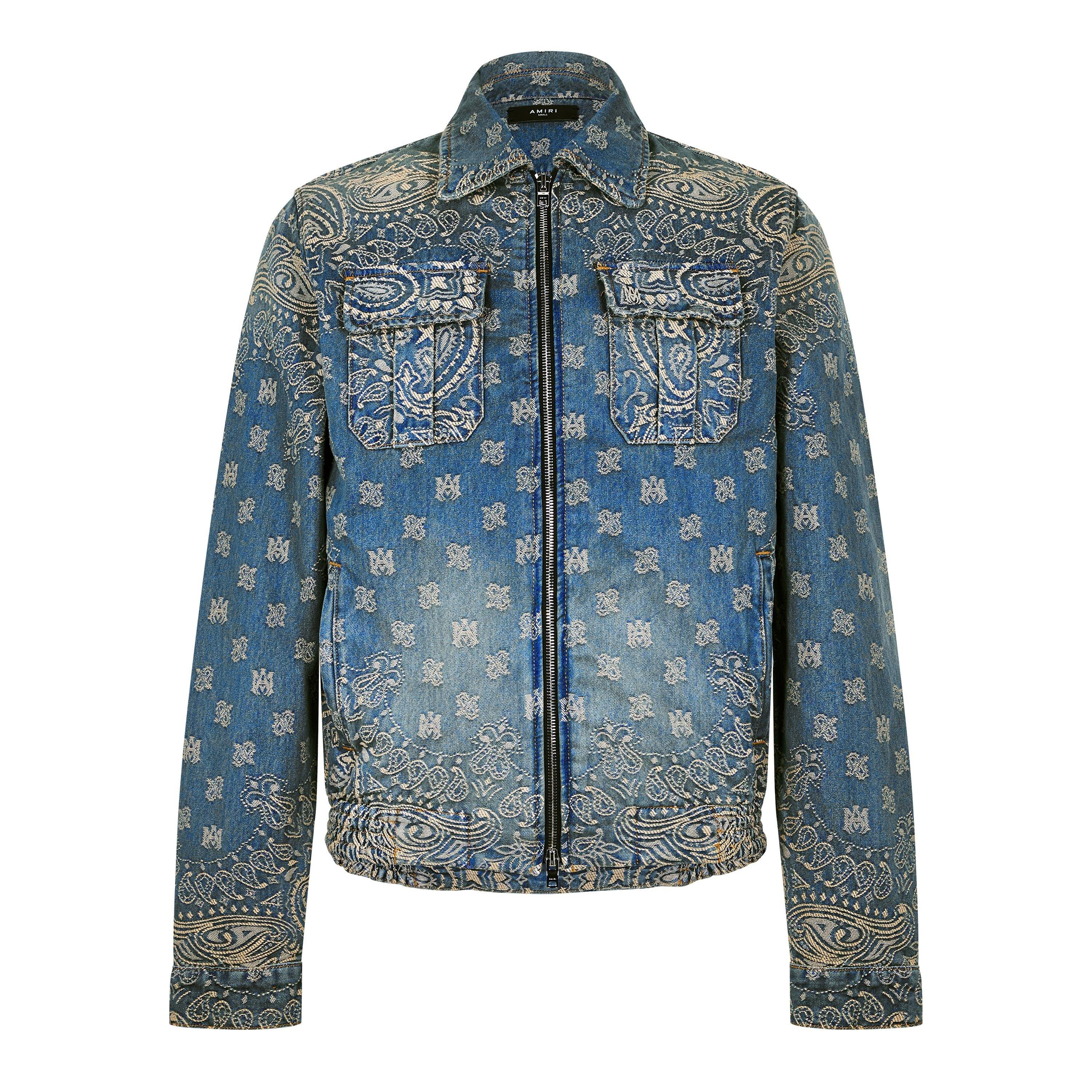 【送料&関税込】AMIRI Demin Jacket AMIRI Indigo Bandana Denim Jacket Amiri