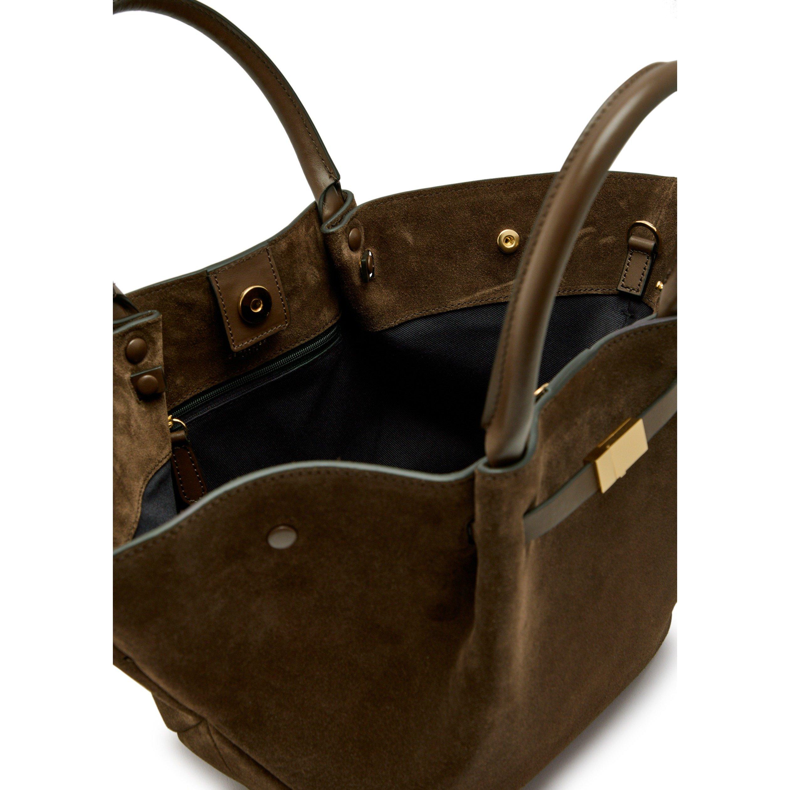 BROWN - DeMellier - Women's New York Midi Suede Tote Bag - 5