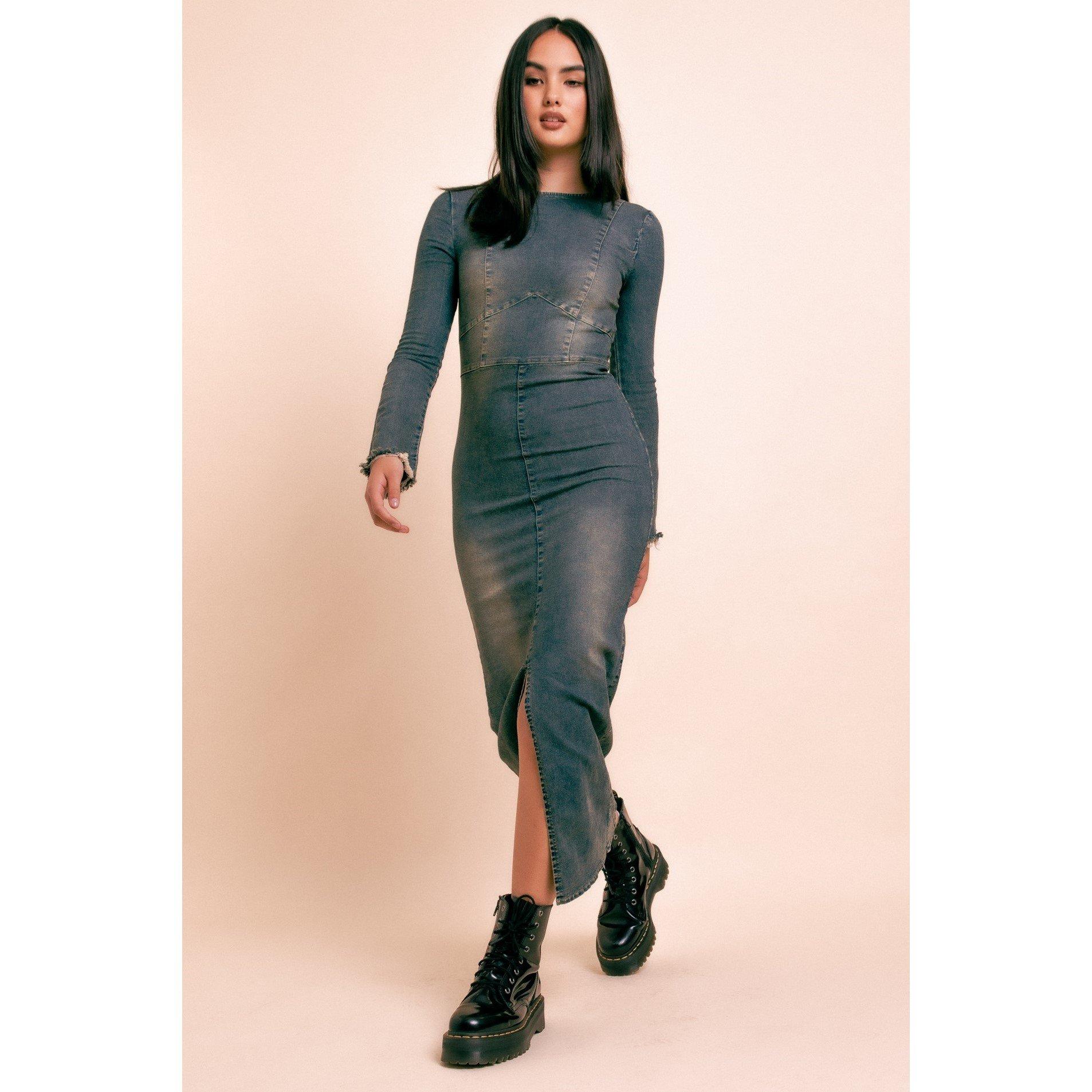 Vasket denim - Daisy Street - Women's Denim Maxi Dress - 5