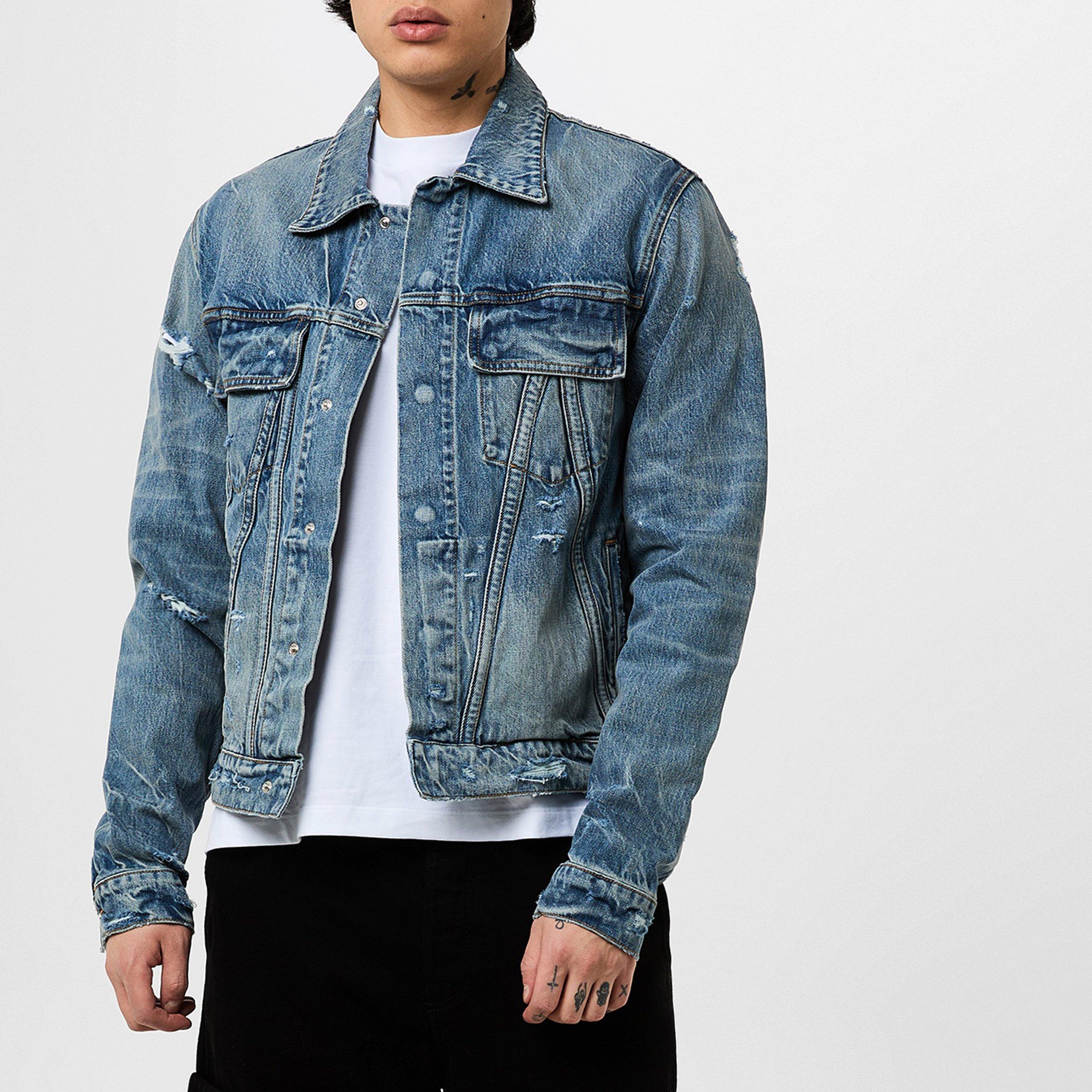 ジャケット・アウター Amiri 23AW Distressed MA Trucker jacket Amiri 23AW Distressed MA Trucker jacket
