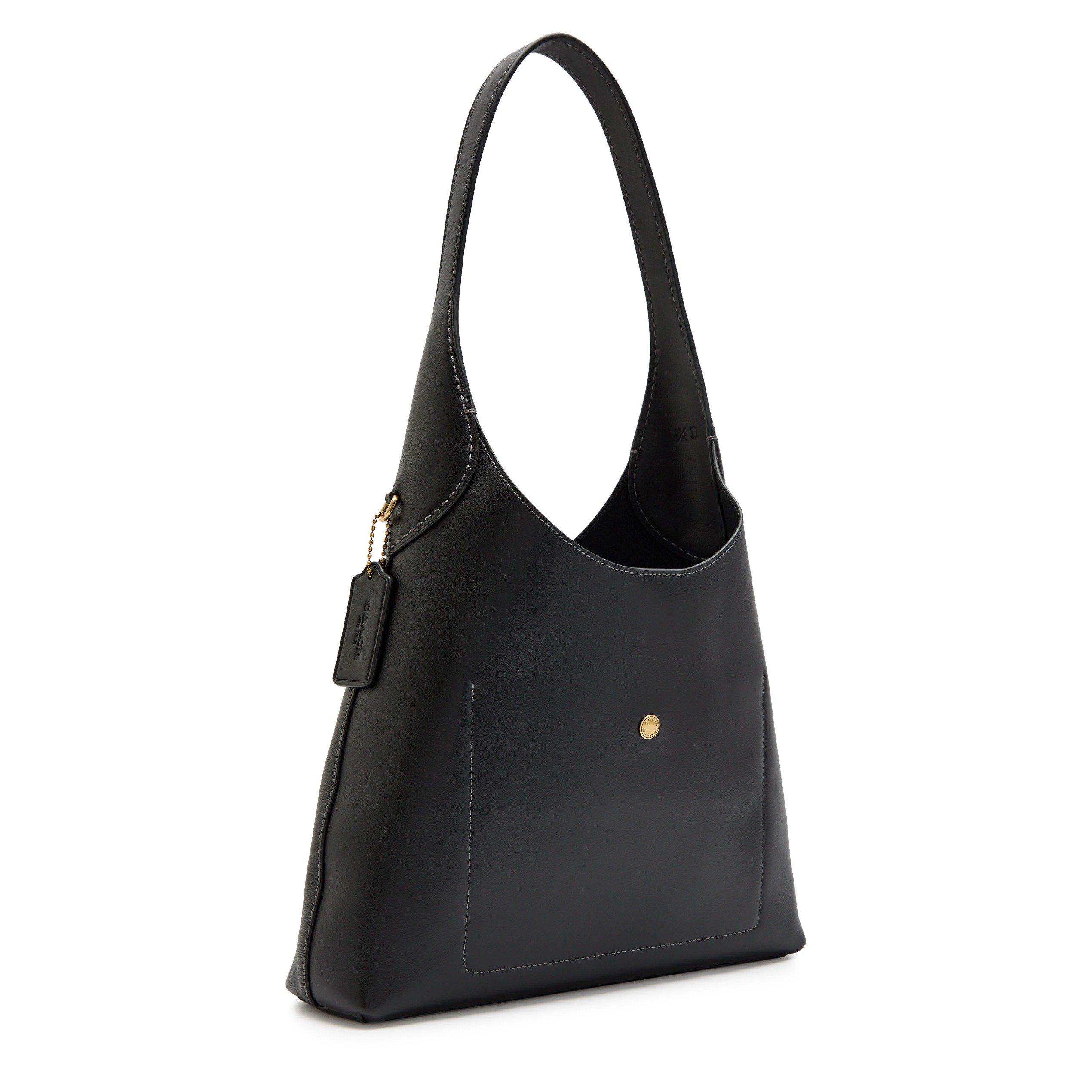 BLACK - Coach - Women's Brooklyn 28 Leather Shoulder Bag - 2