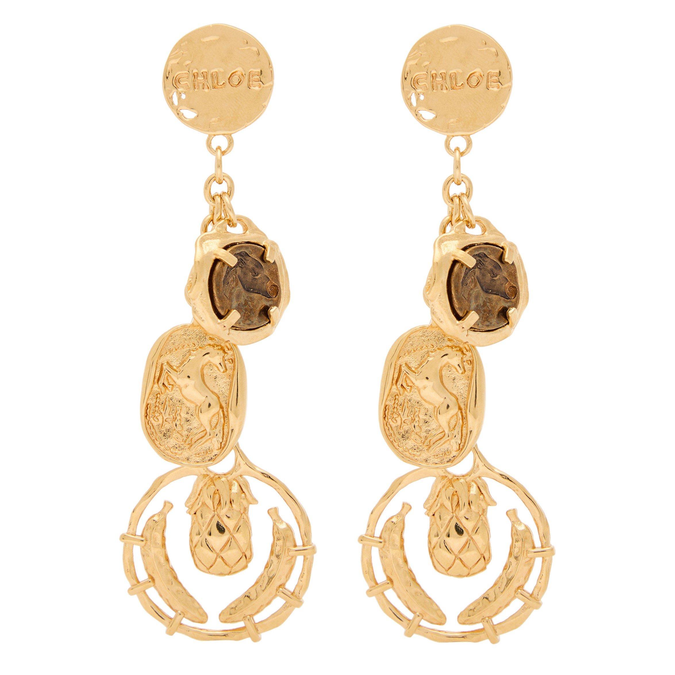 GOLD - Chloe - Coin vintage drop earring