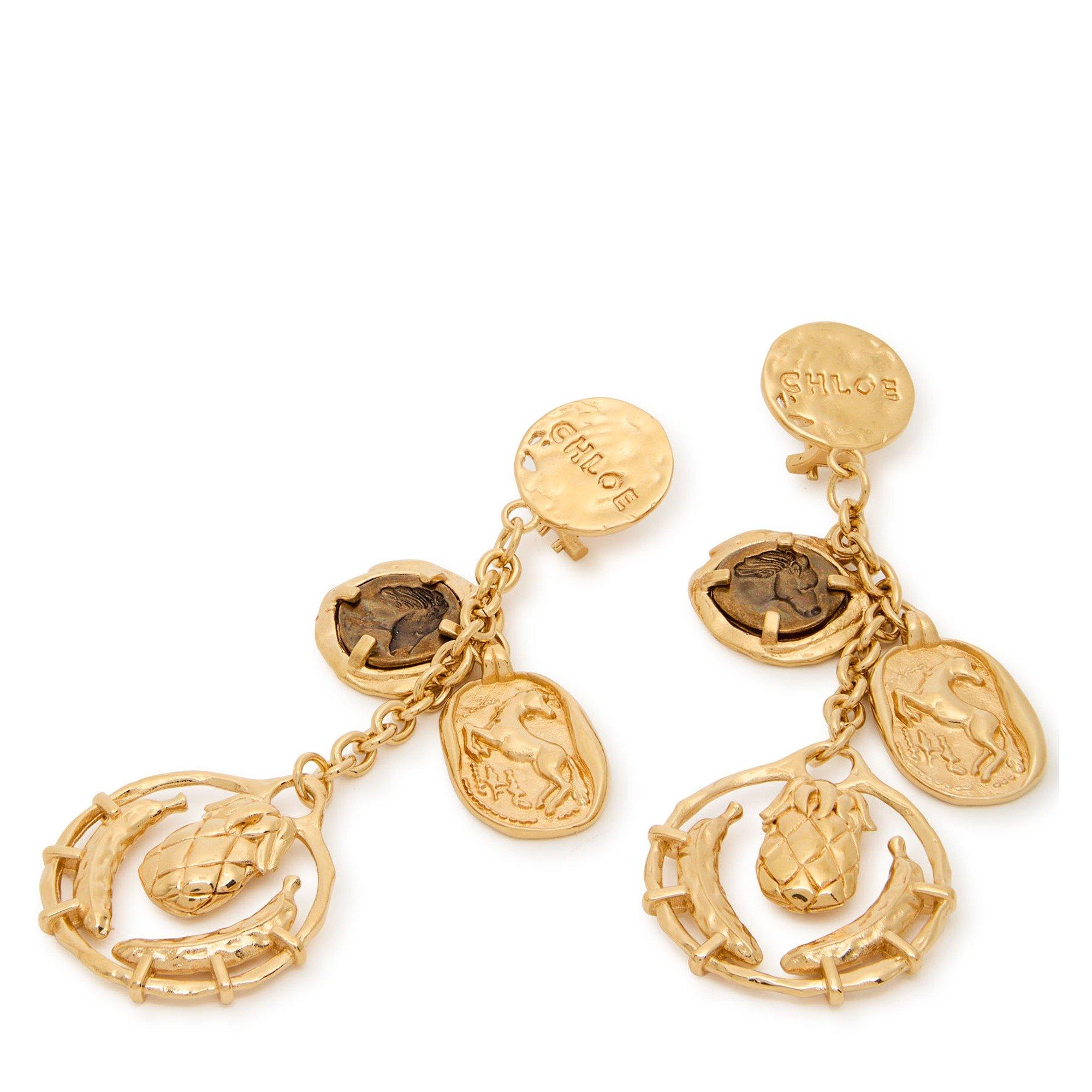 GOLD - Chloe - Women's Metal Drop Earrings - 2