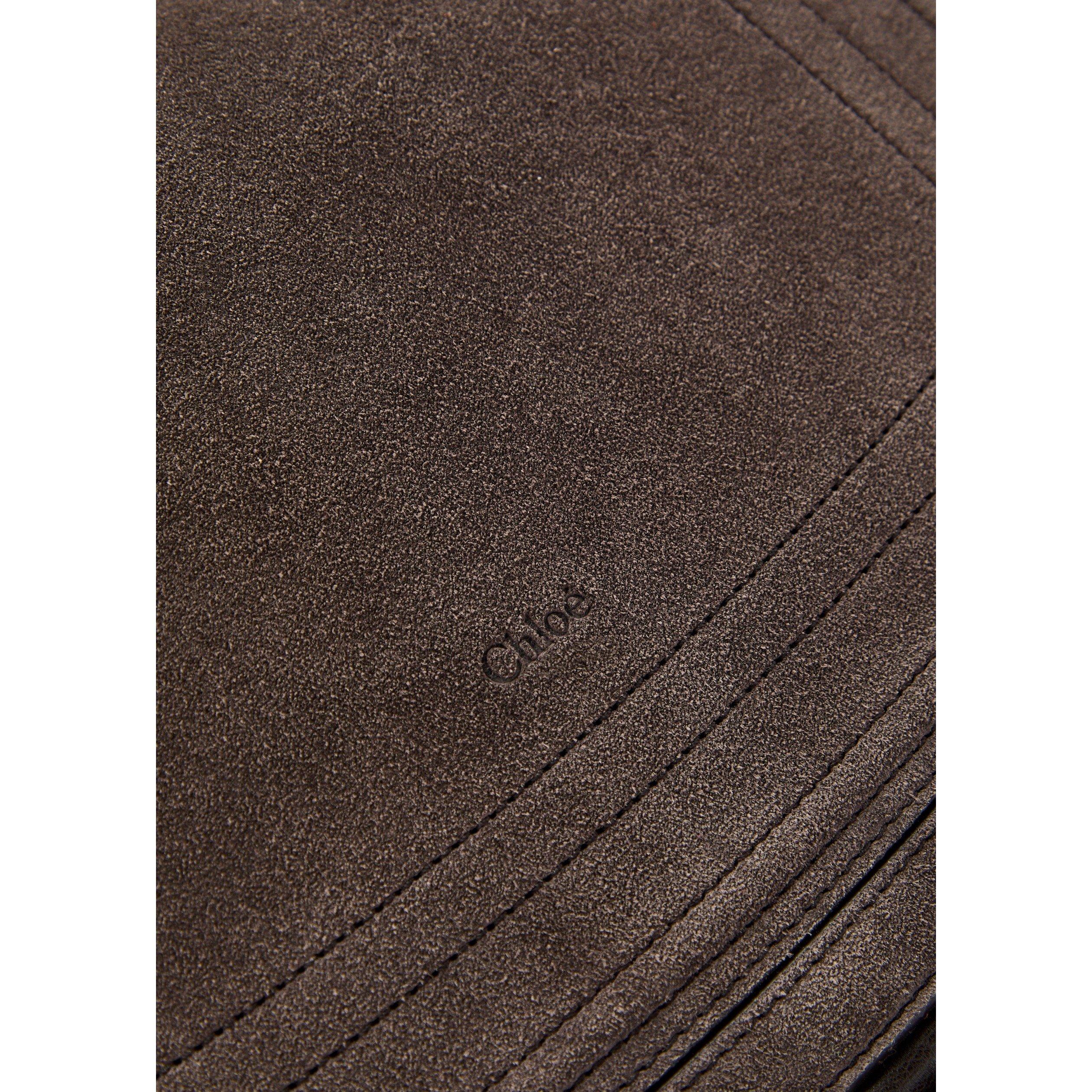 DARK BROWN - Chloe - Women's Marcie Suede Shoulder Bag - 4