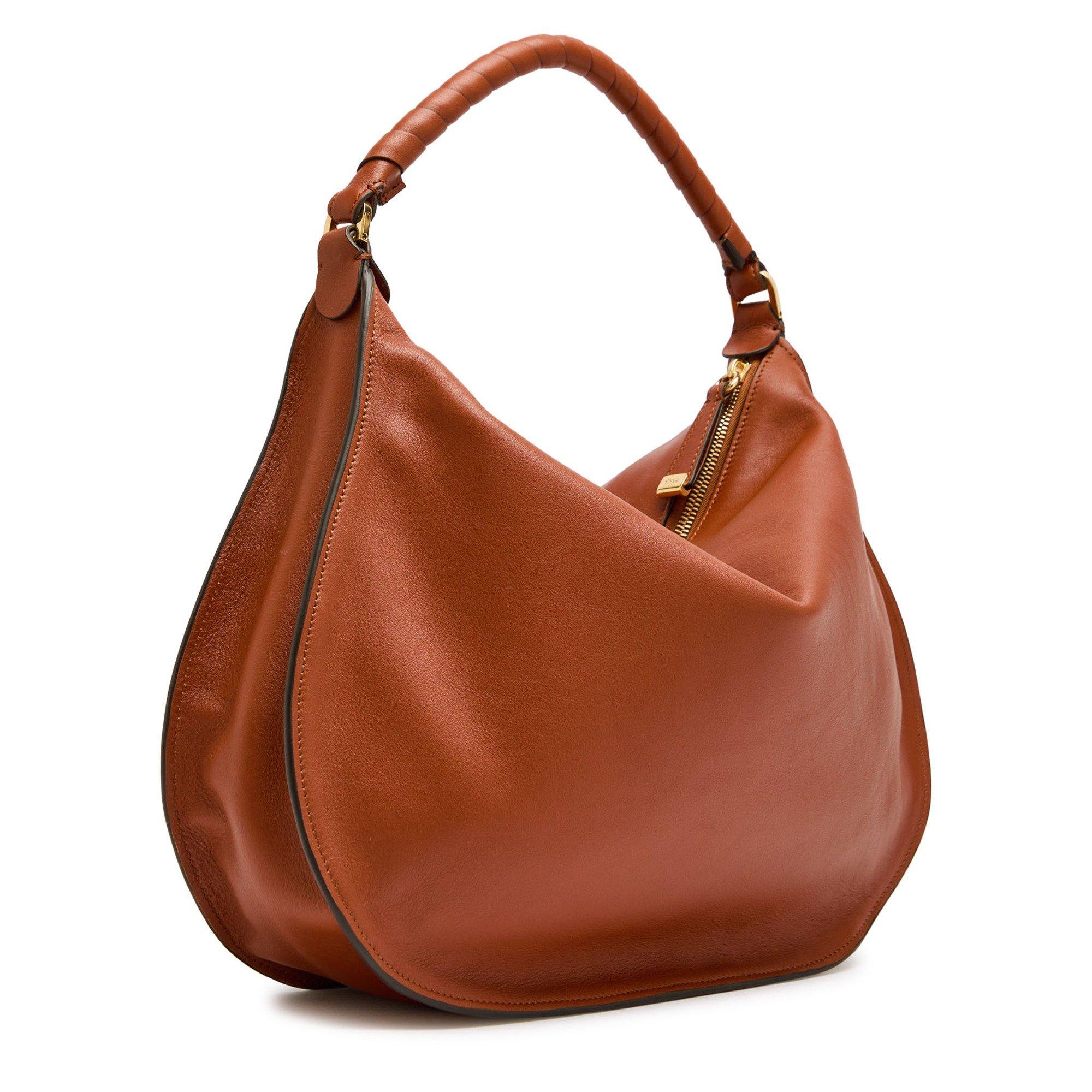 BROWN - Chloe - Women's Marcie Leather Shoulder Bag - 2