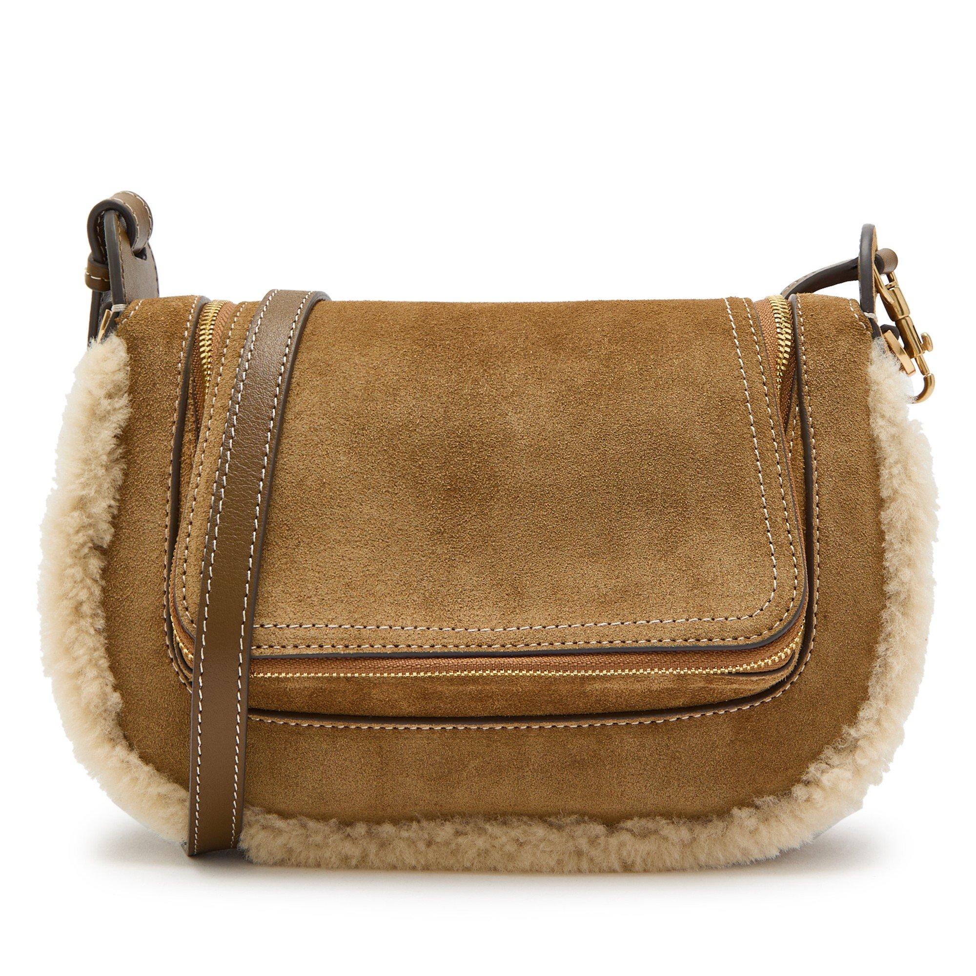 BROWN - Anya Hindmarch - Small Vere Crossbody Shearling - 1