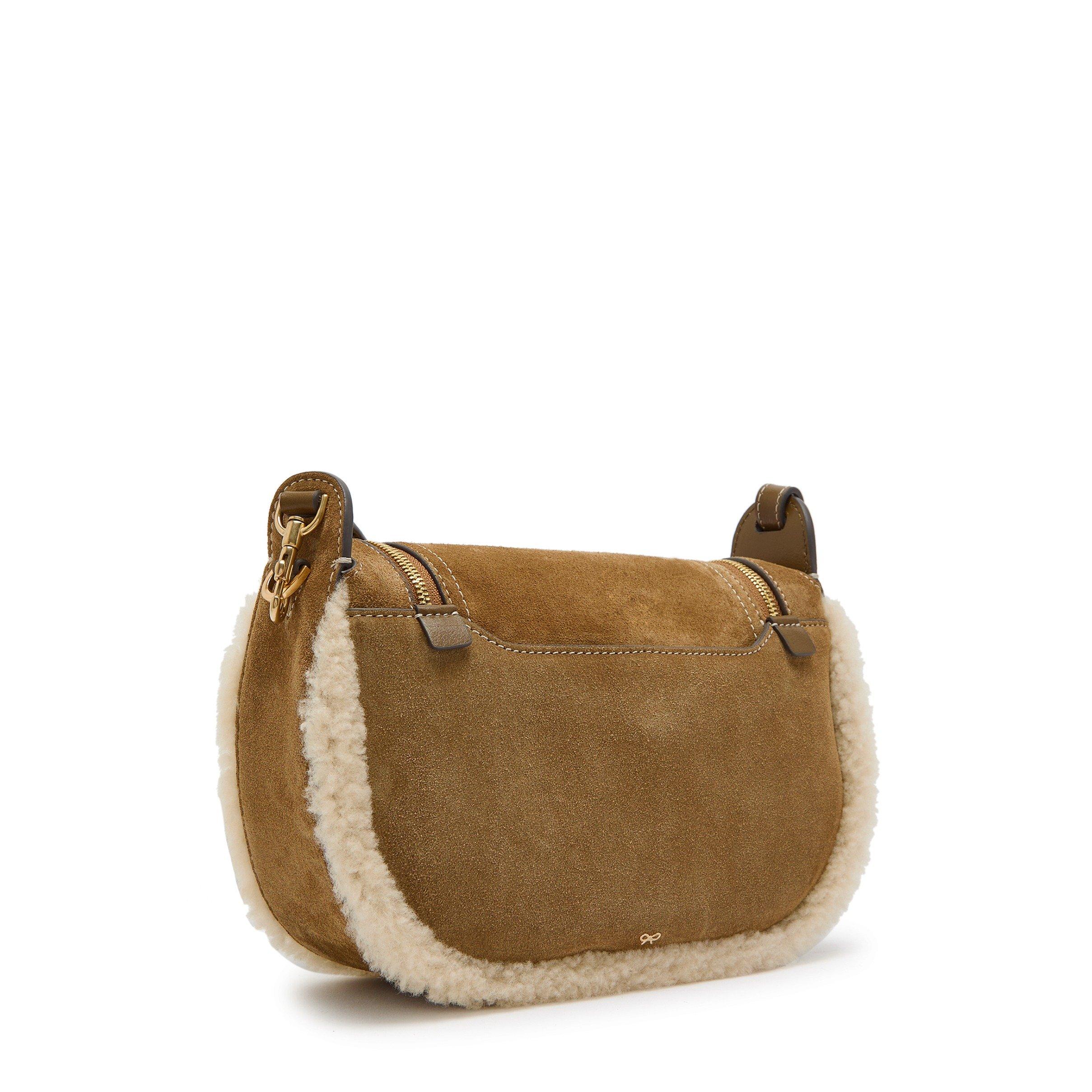 BROWN - Anya Hindmarch - Small Vere Crossbody Shearling - 2