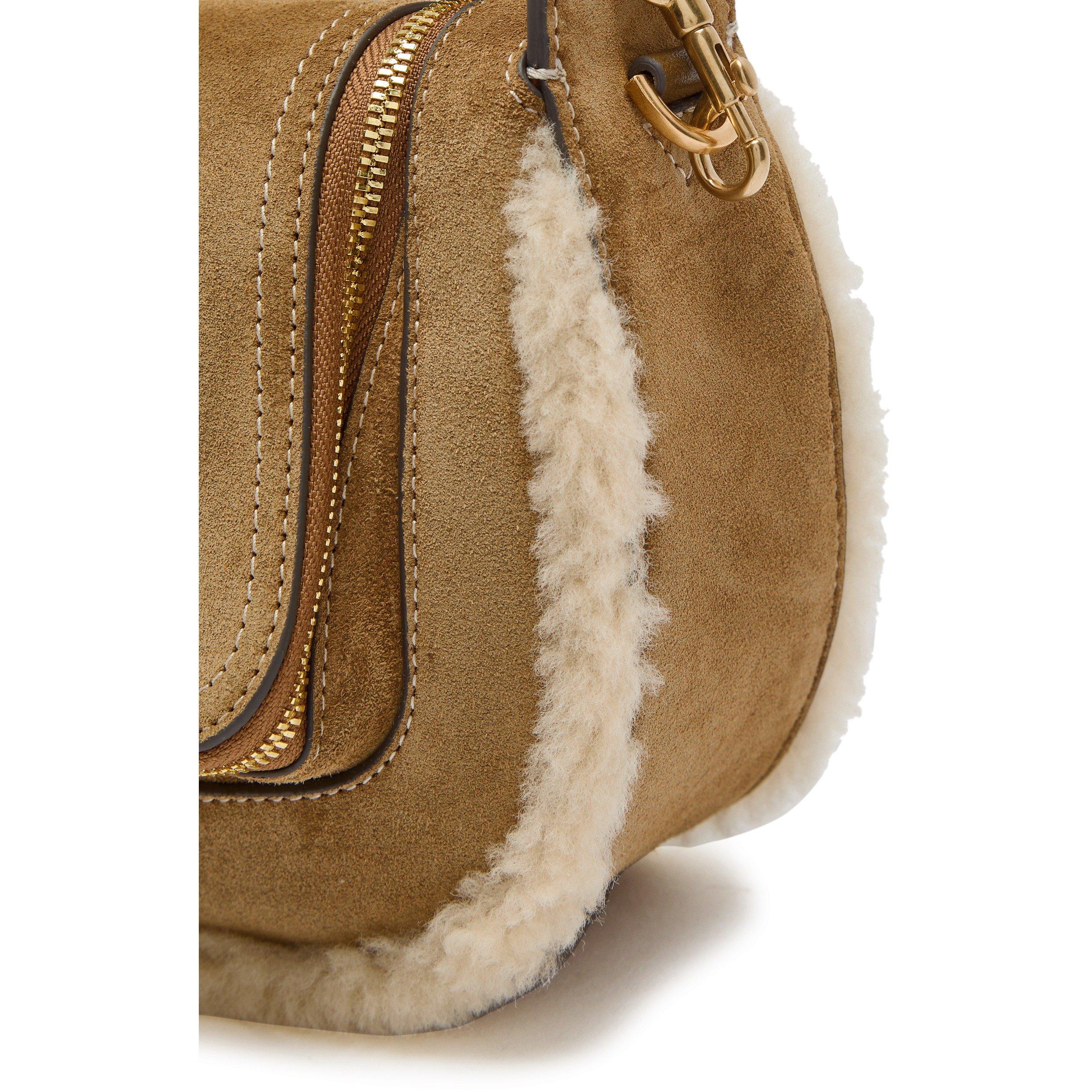 BROWN - Anya Hindmarch - Small Vere Crossbody Shearling - 4