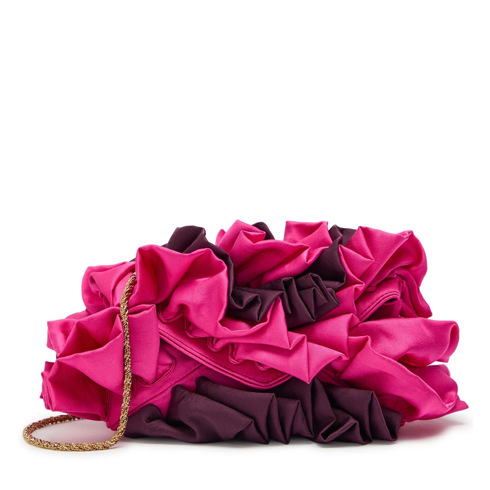 PINK AND OTHER - Dries Van Noten - Ruffle Clutch