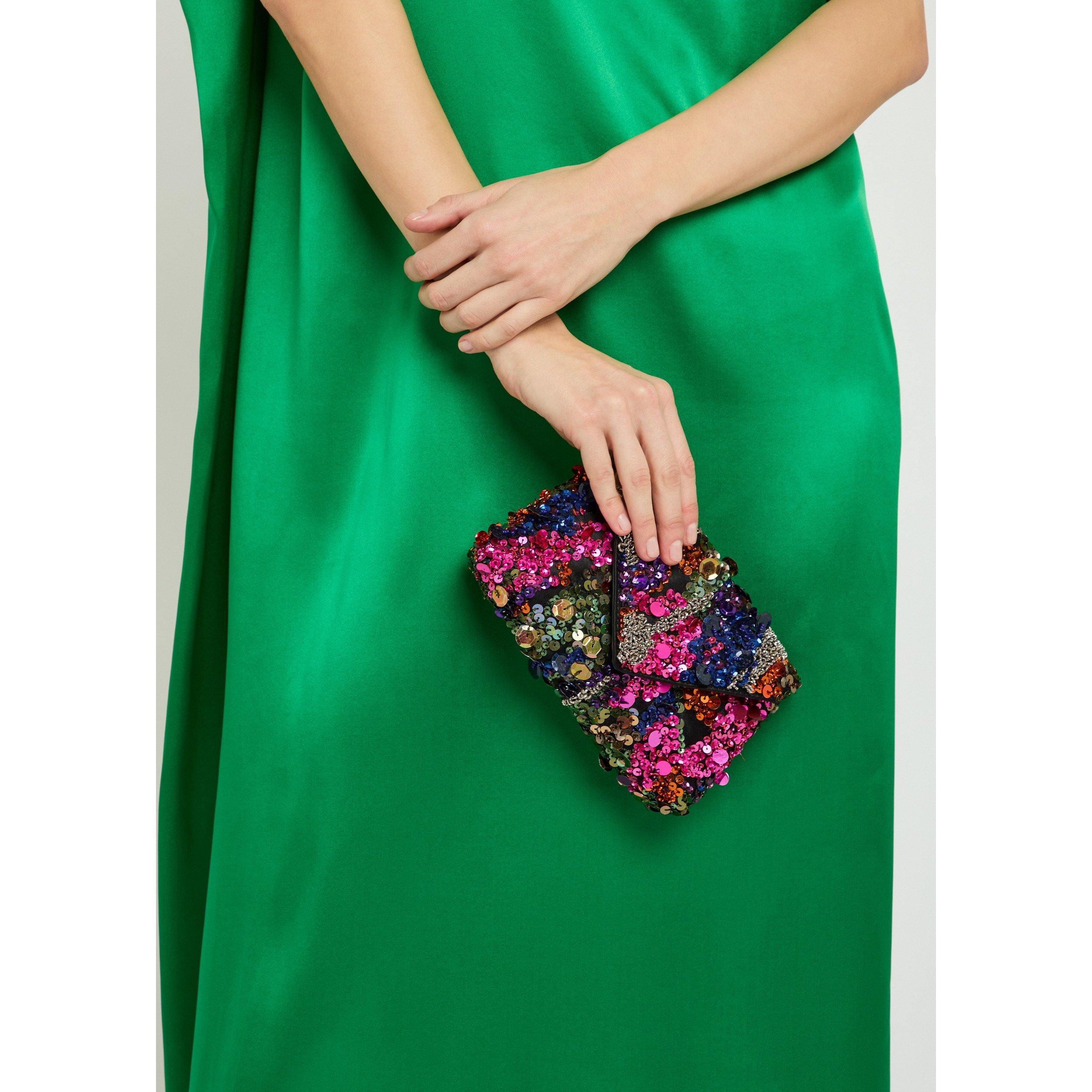 ORANGE - Dries Van Noten - Embellished Envelope bag - 3