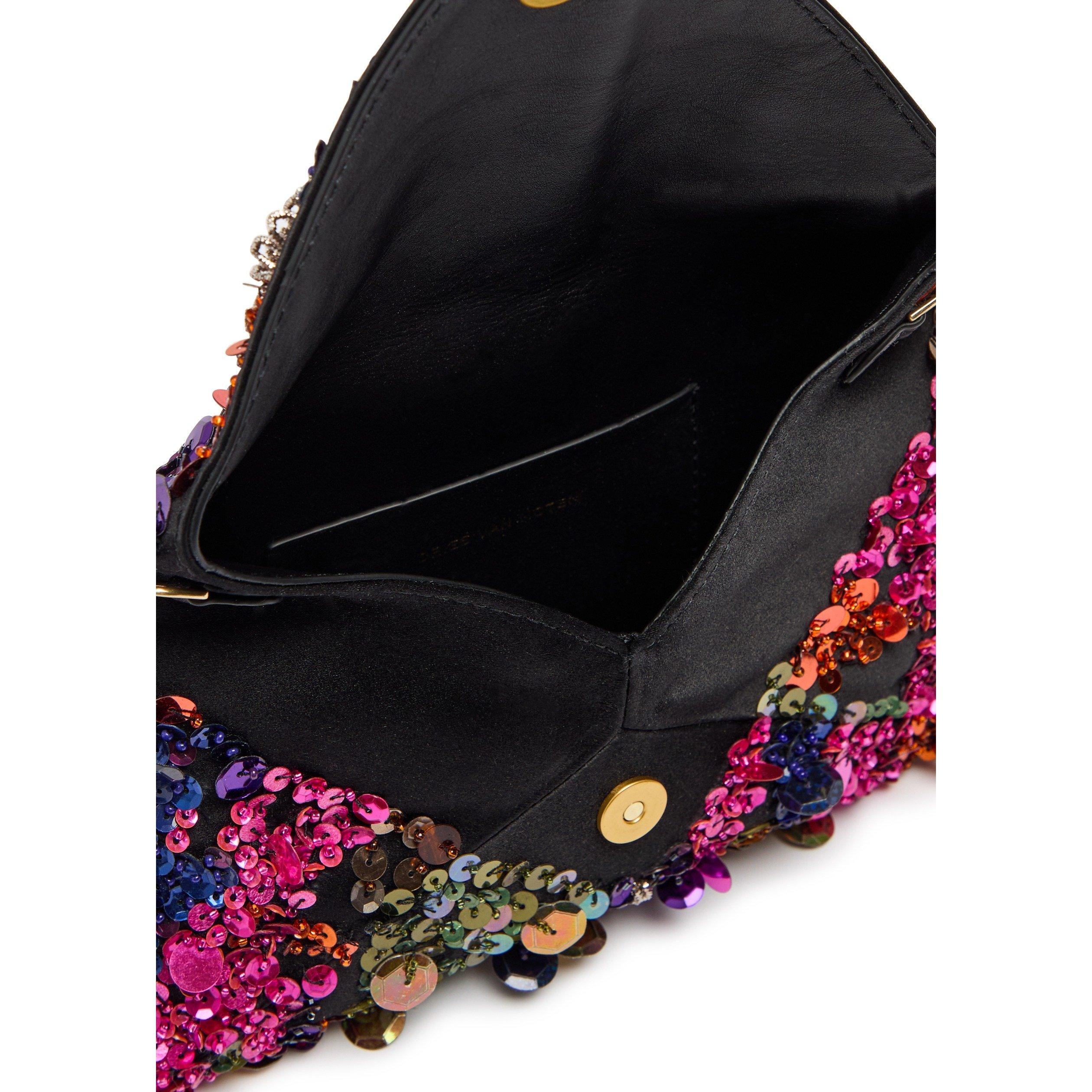 ORANGE - Dries Van Noten - Embellished Envelope bag - 5