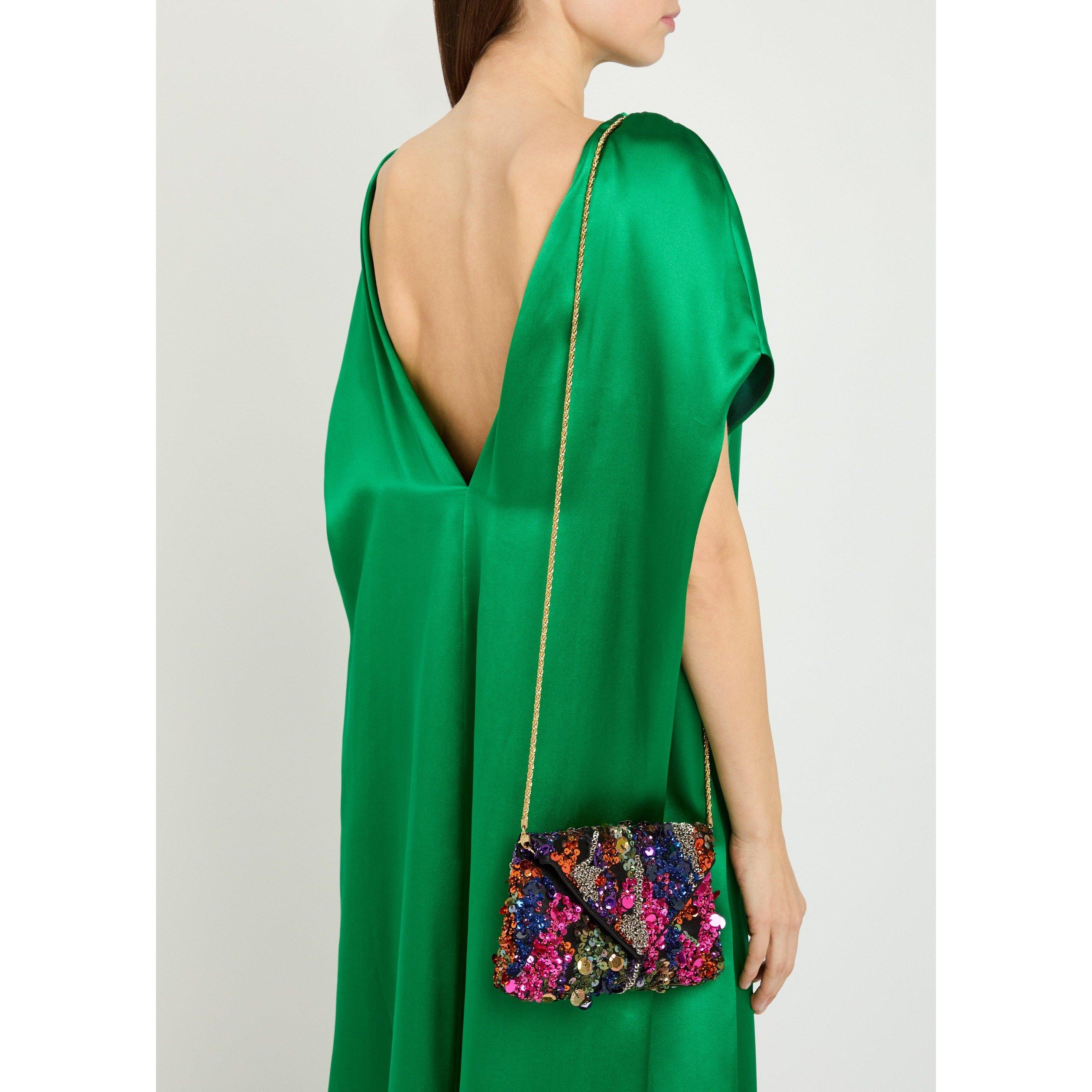 ORANGE - Dries Van Noten - Embellished Envelope bag - 6