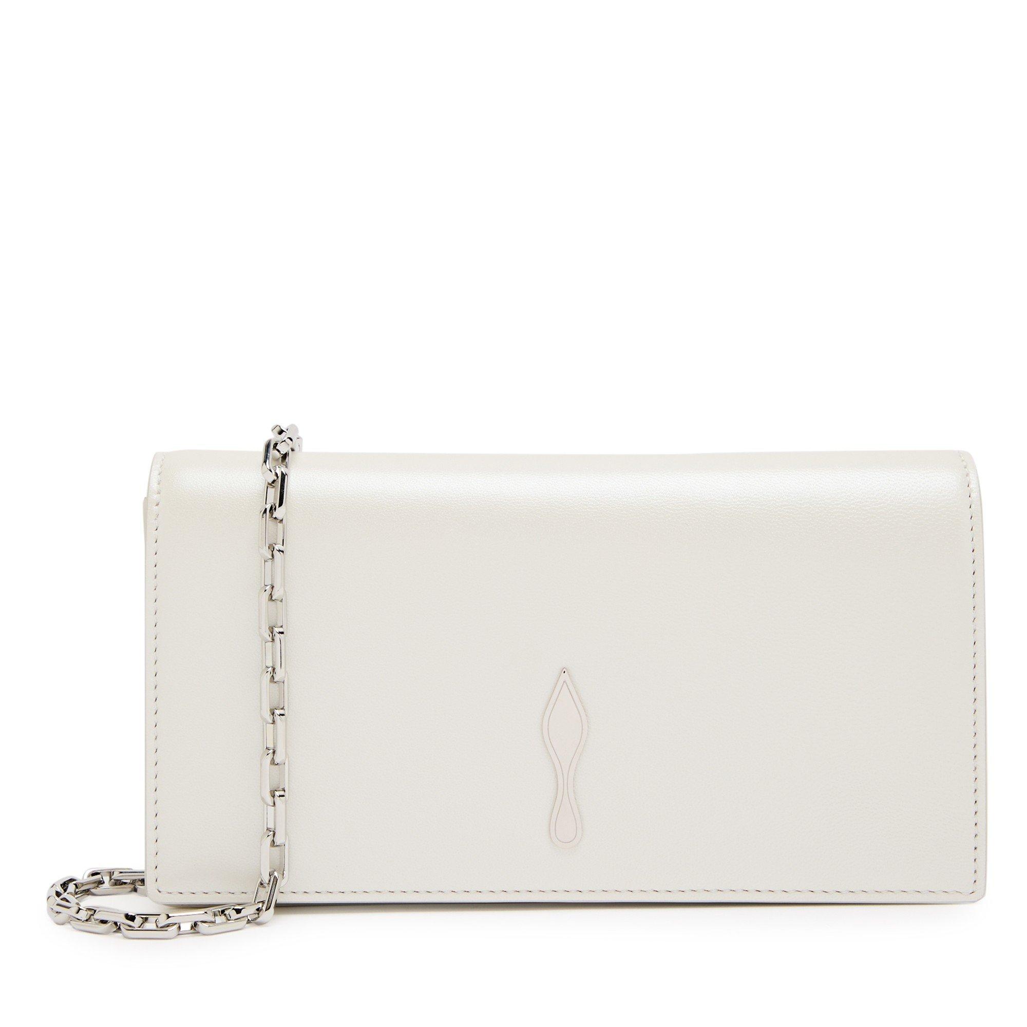 WHITE - Christian Louboutin - Women's Bettina Pearl Leather Clutch Bag - 1