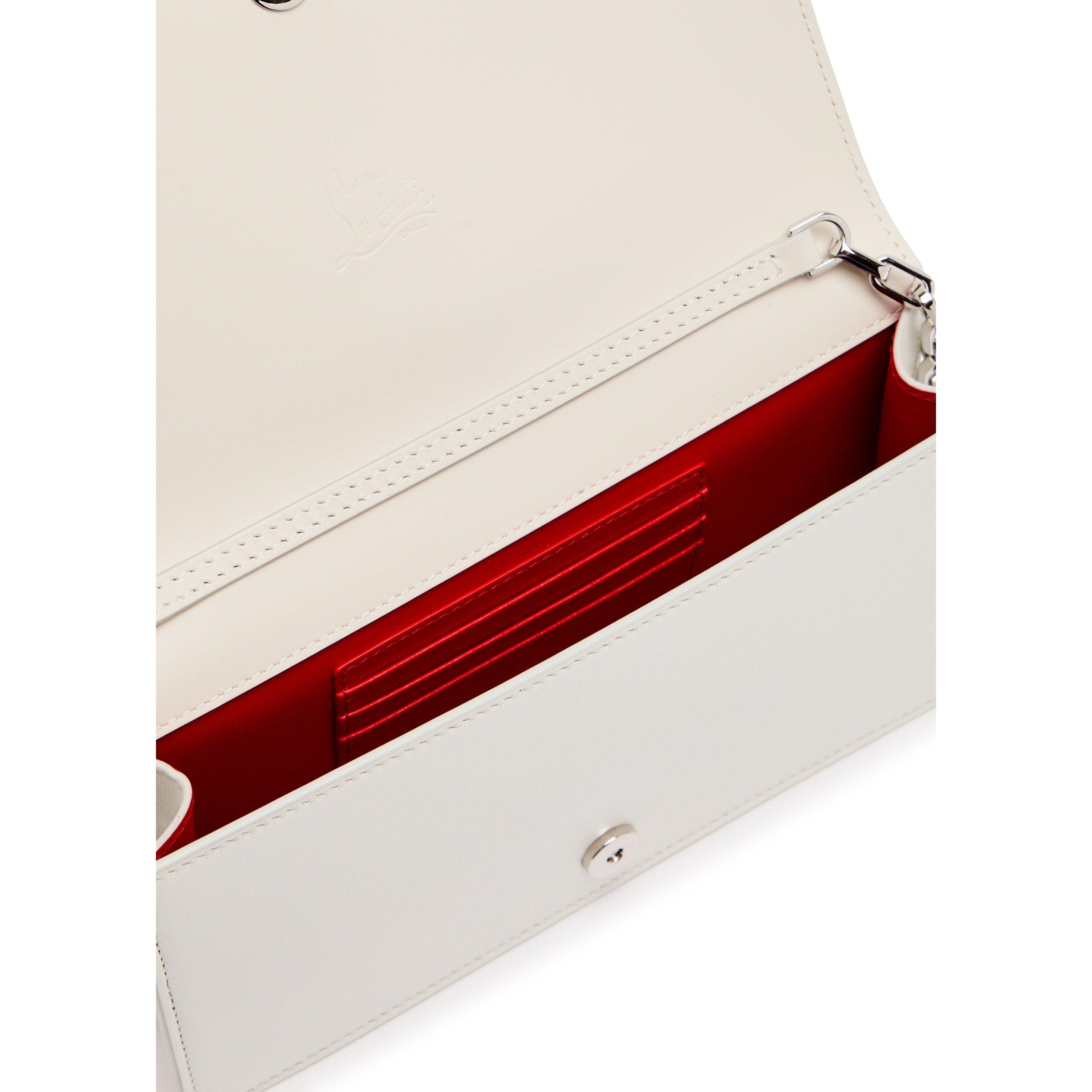 WHITE - Christian Louboutin - Women's Bettina Pearl Leather Clutch Bag - 5
