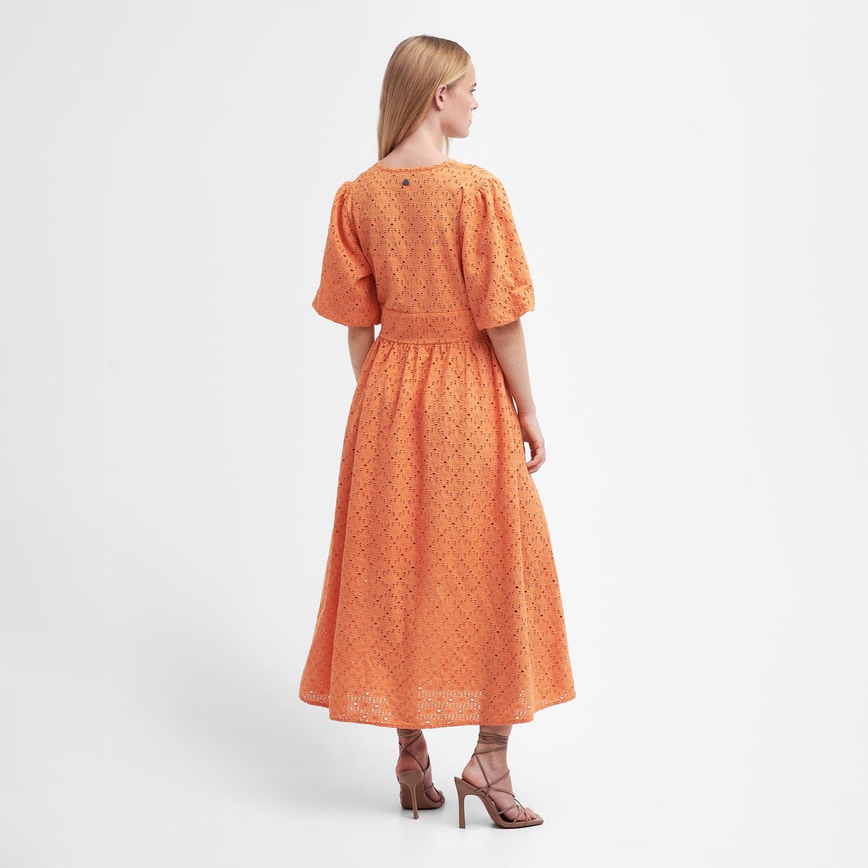 Apricot Crush - Barbour - Kelley Broderie Anglaise Midi Dress - 3
