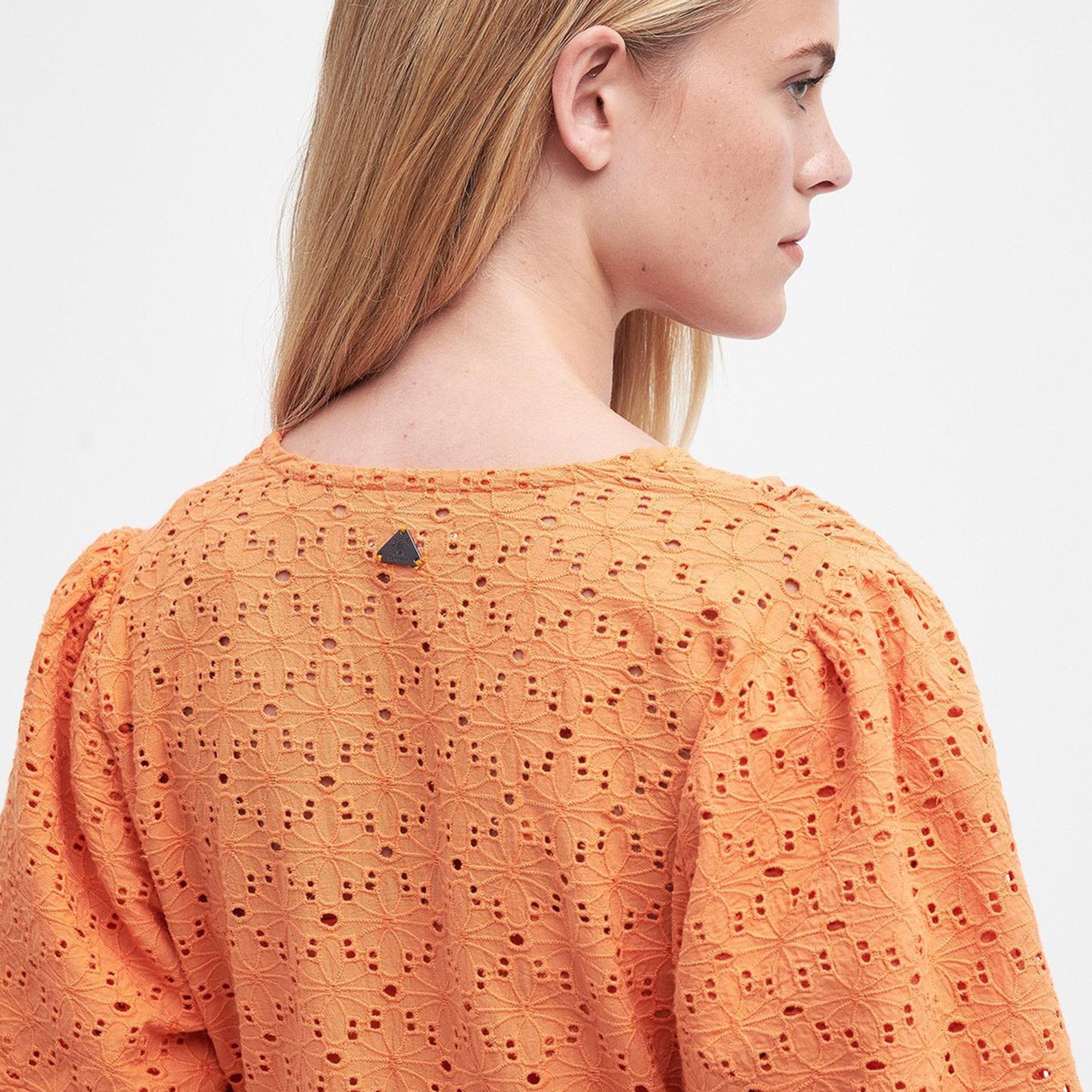 Apricot Crush - Barbour - Kelley Broderie Anglaise Midi Dress - 4