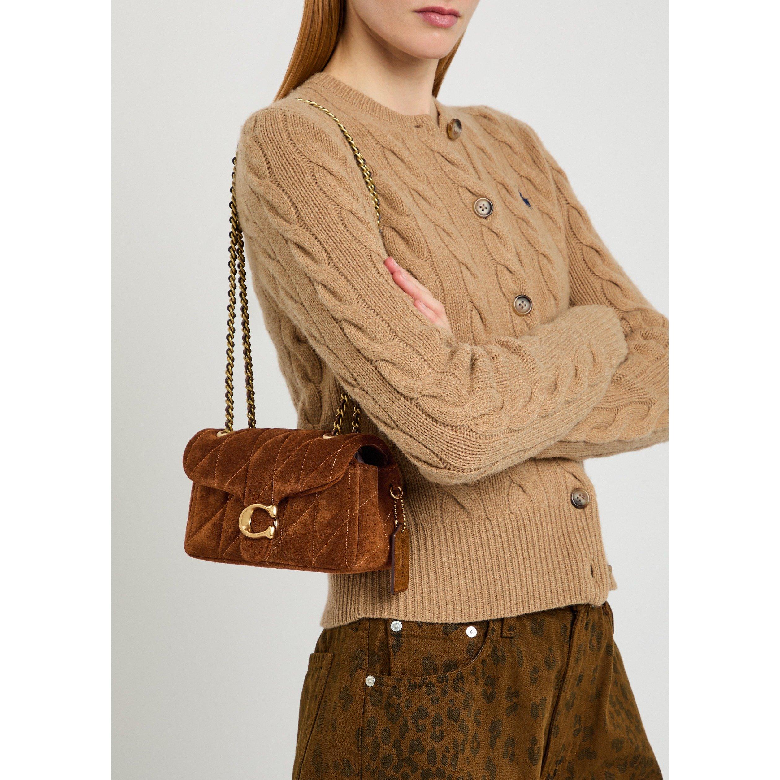 BROWN - Coach - Women's Tabby Quilted Suede Shoulder Bag - 3