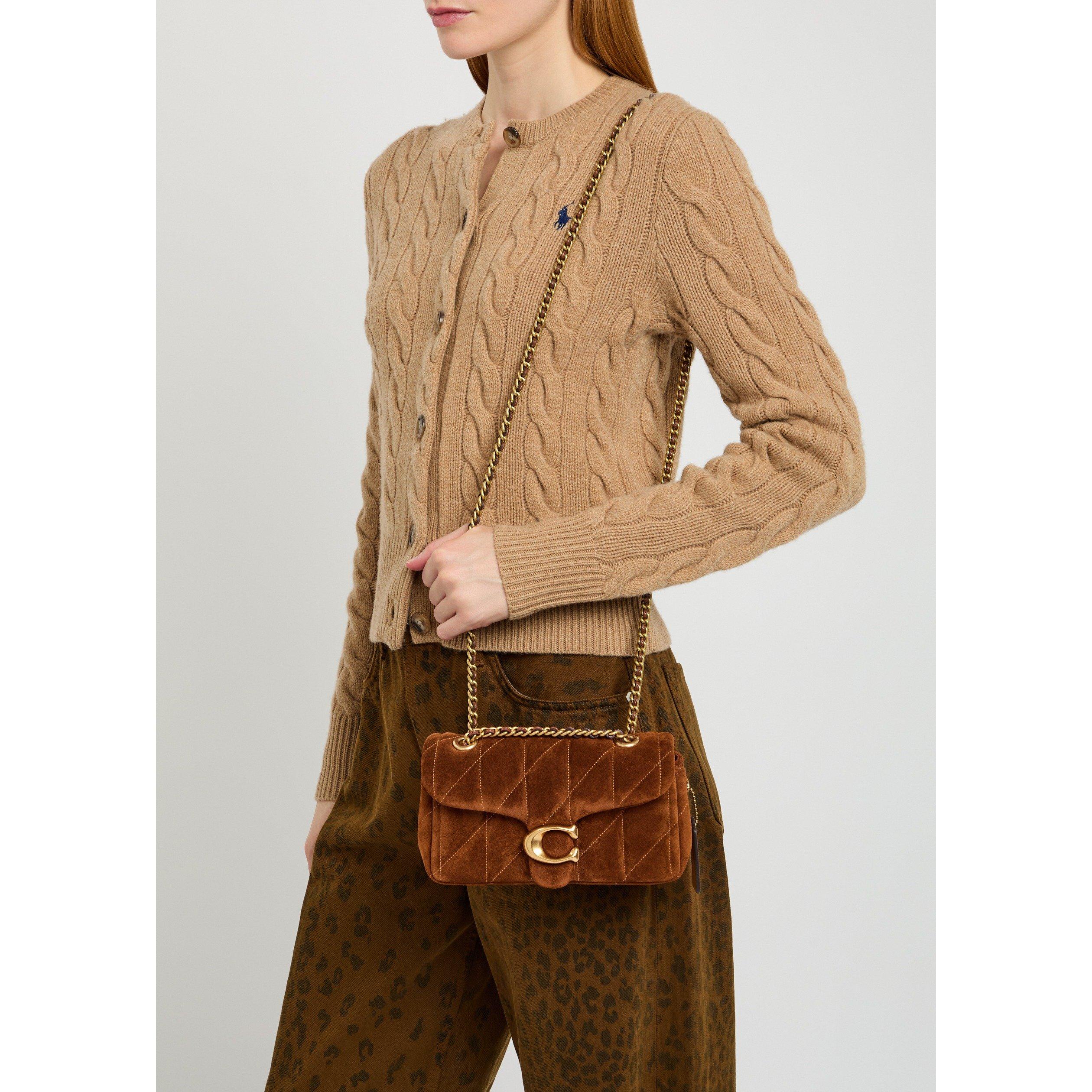 BROWN - Coach - Women's Tabby Quilted Suede Shoulder Bag - 6
