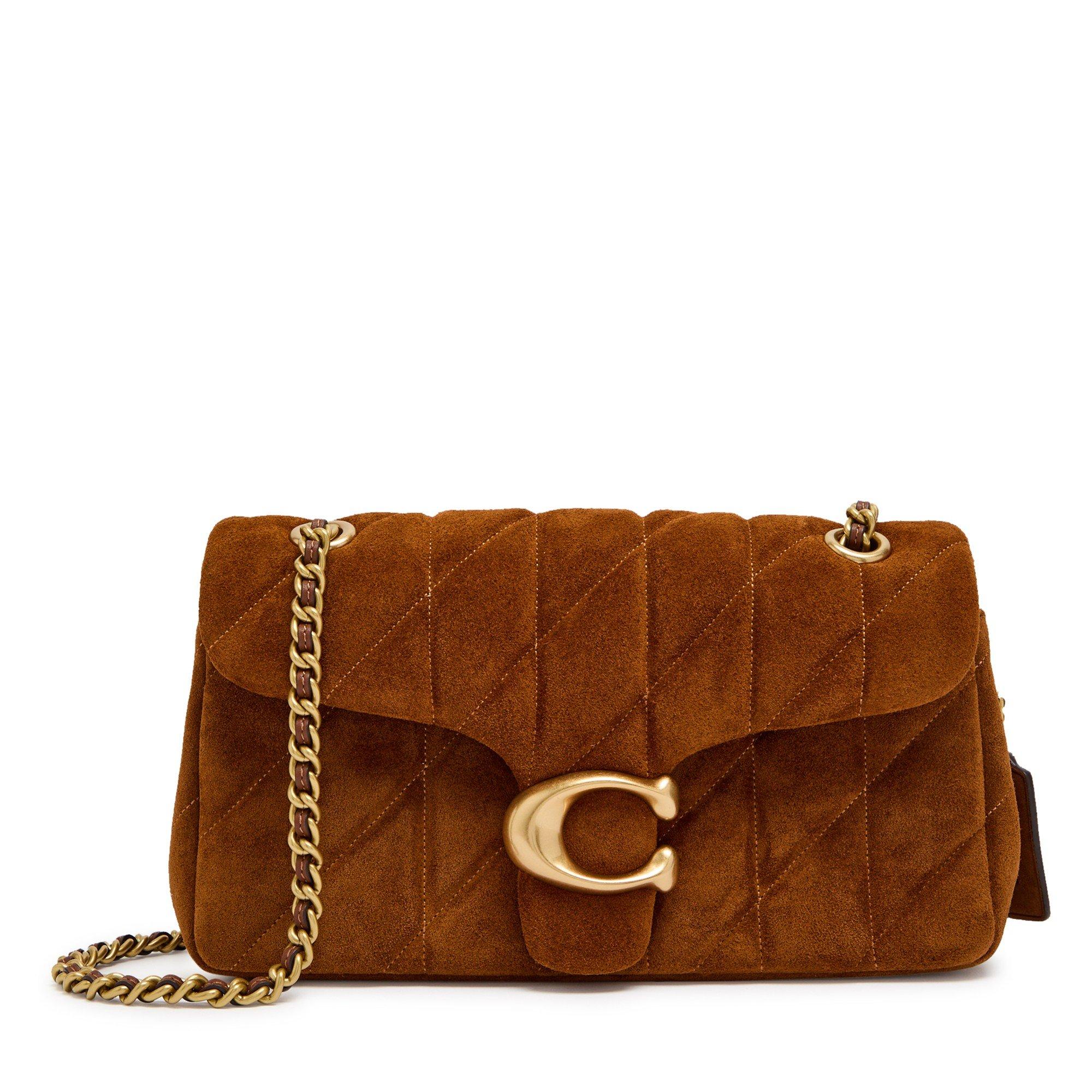 BROWN - Coach - QUILTED SUEDE TABBY - 1