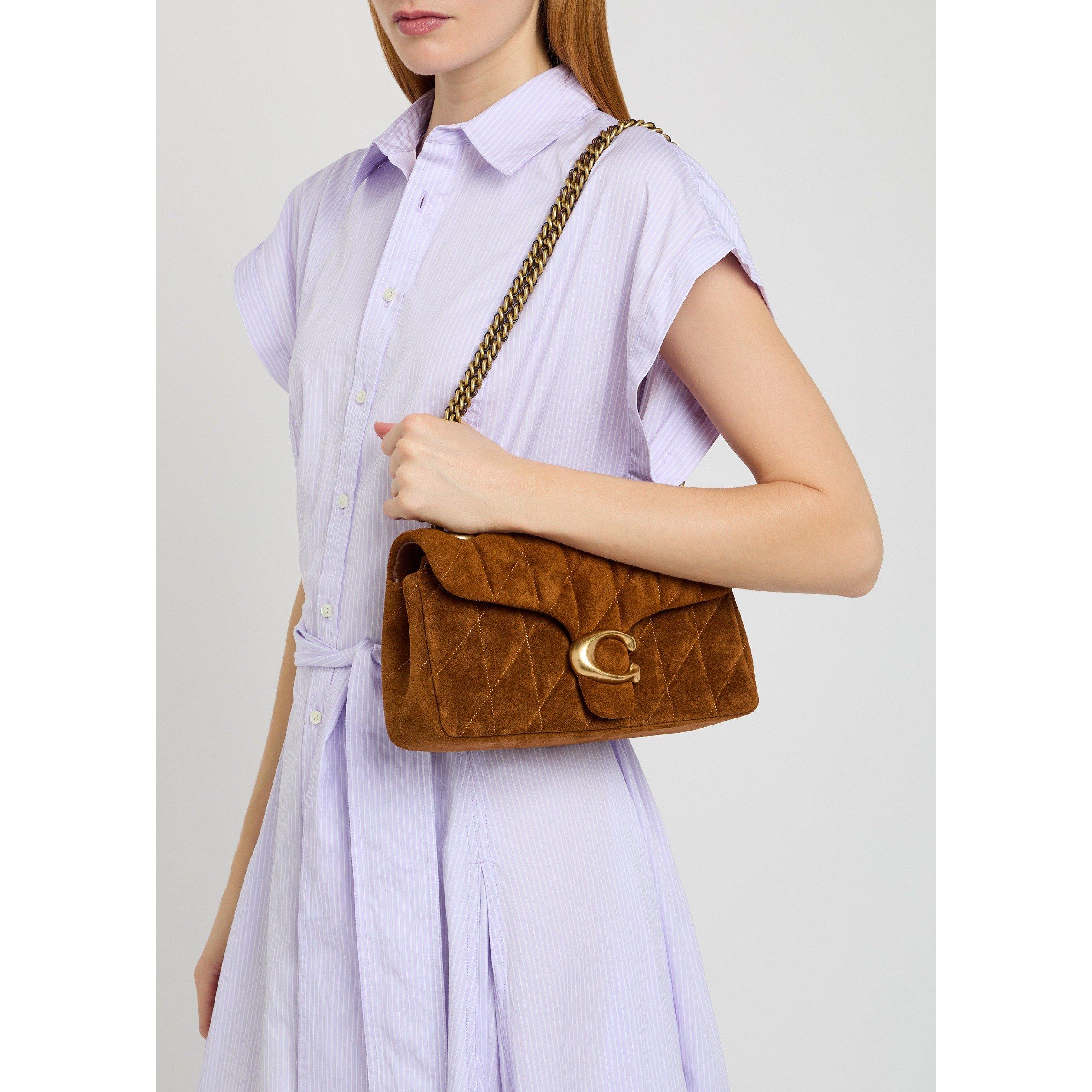 BROWN - Coach - QUILTED SUEDE TABBY - 3
