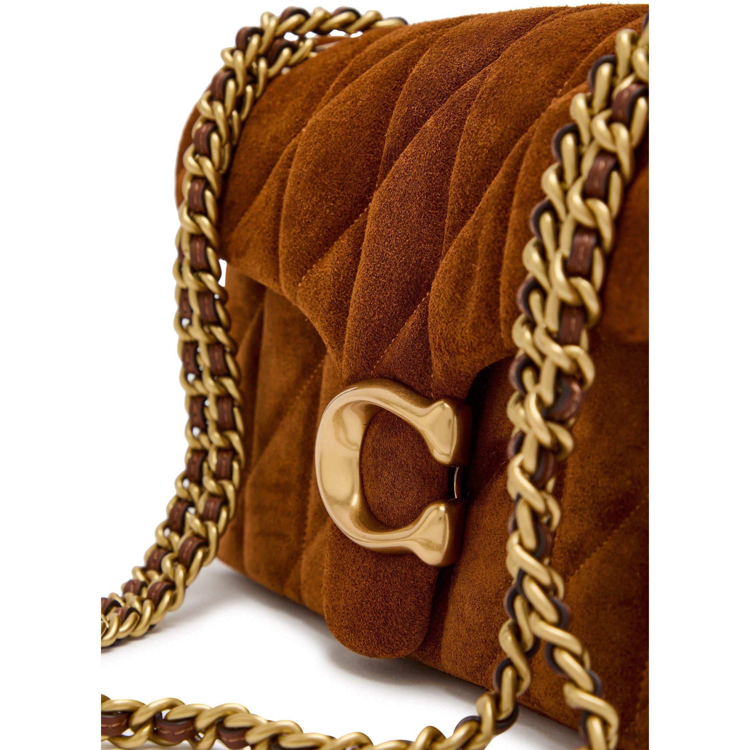 BROWN - Coach - QUILTED SUEDE TABBY - 4