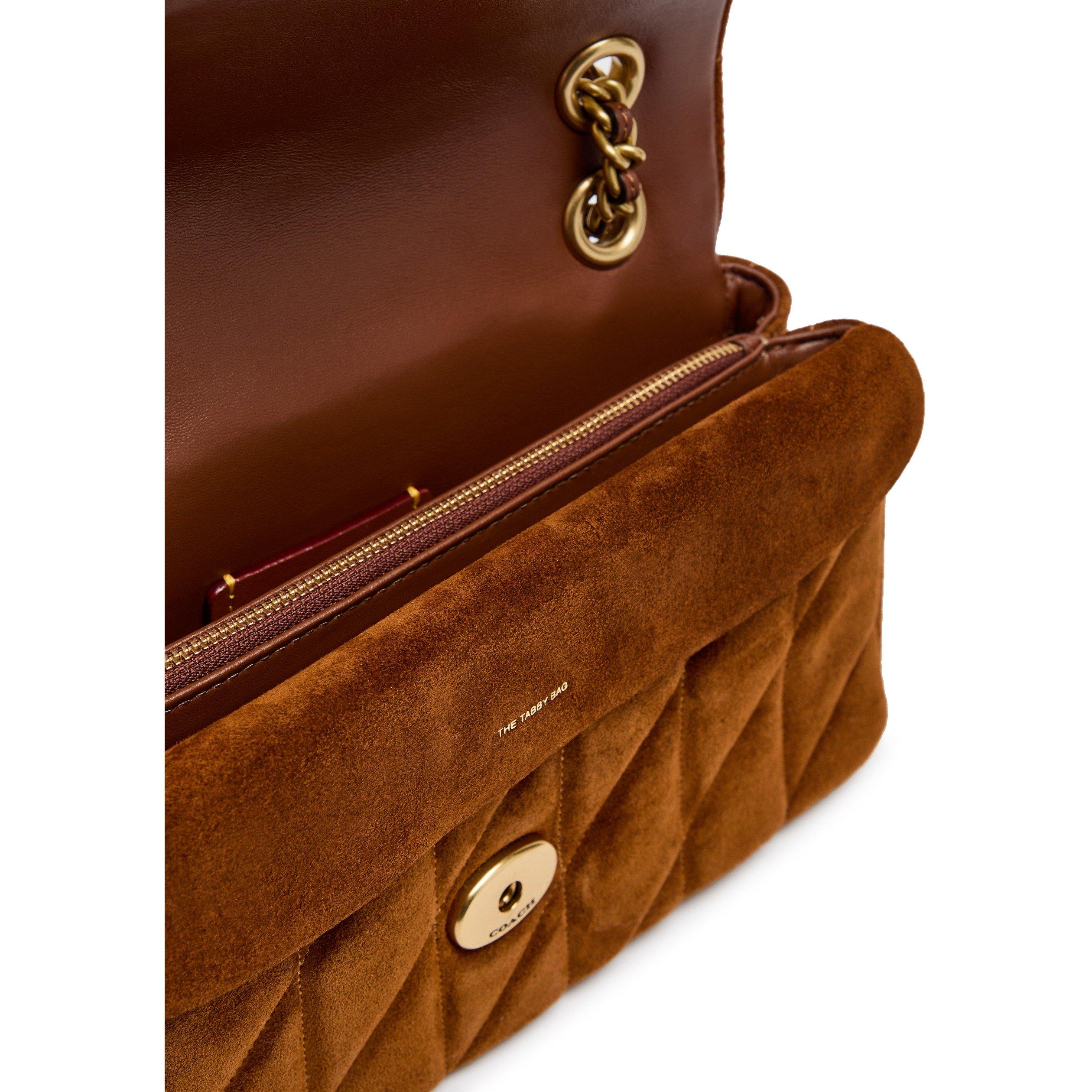 BROWN - Coach - QUILTED SUEDE TABBY - 5