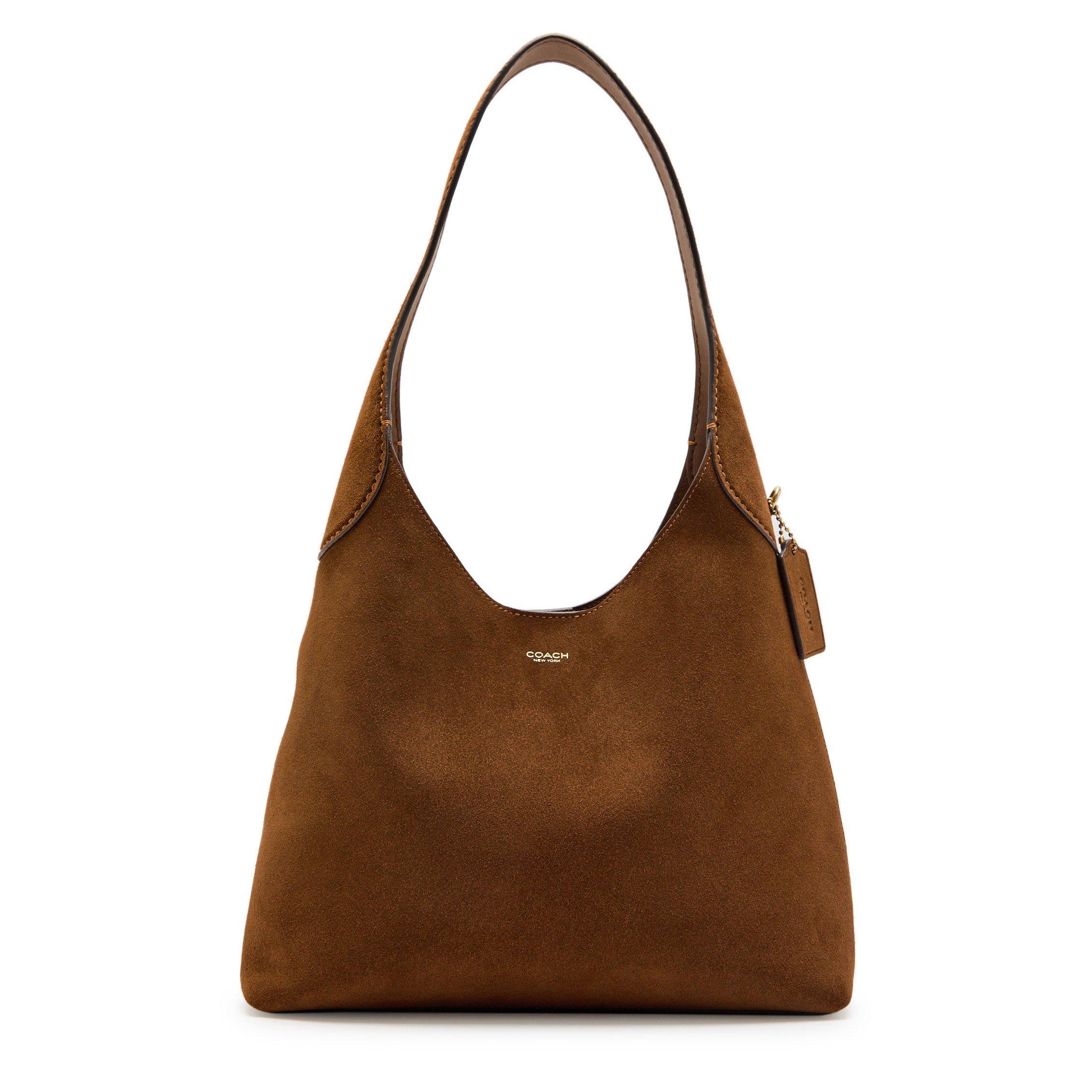 BROWN - Coach - SUEDE BROOKLYN SHOULDER BAG 28 - 1