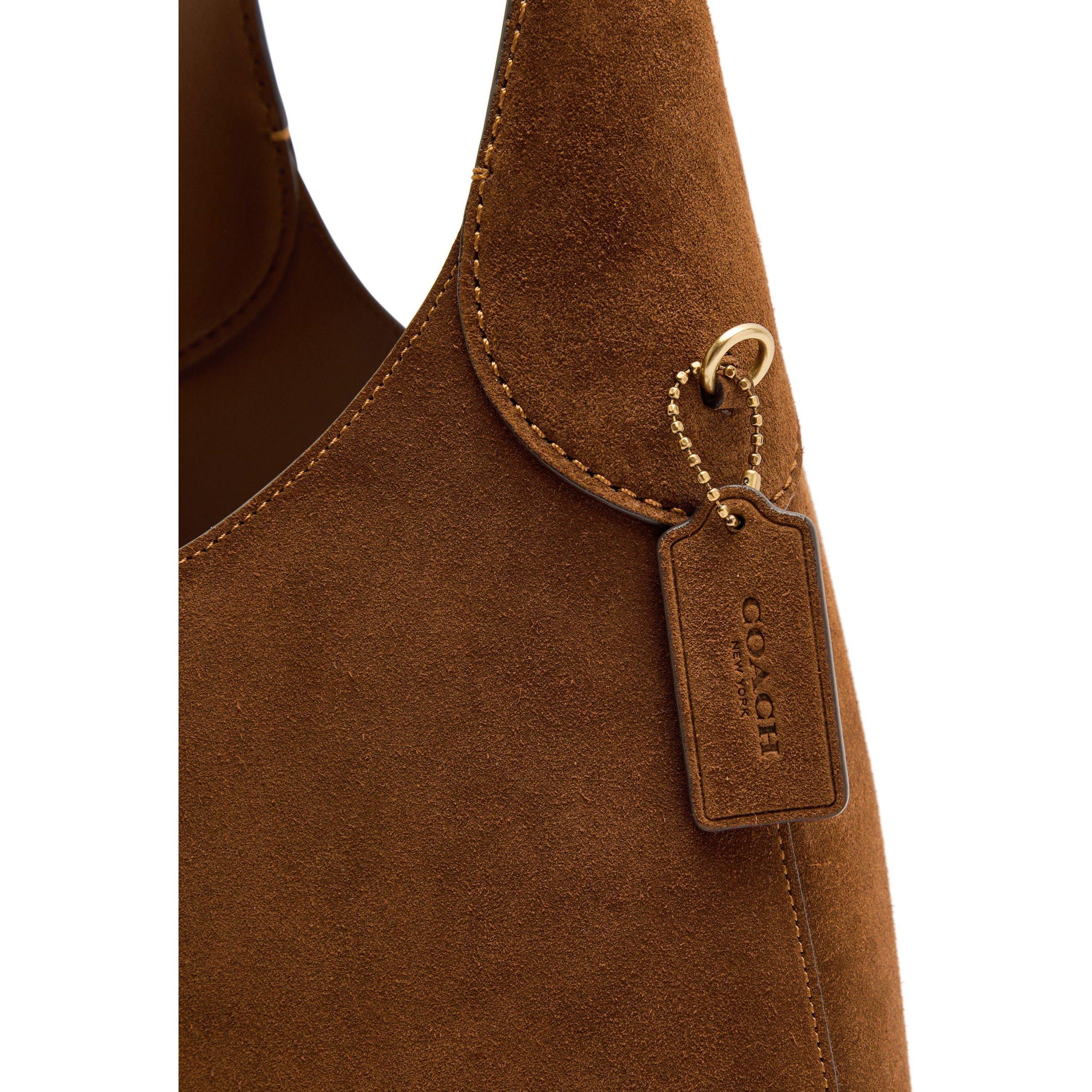 BROWN - Coach - SUEDE BROOKLYN SHOULDER BAG 28 - 4