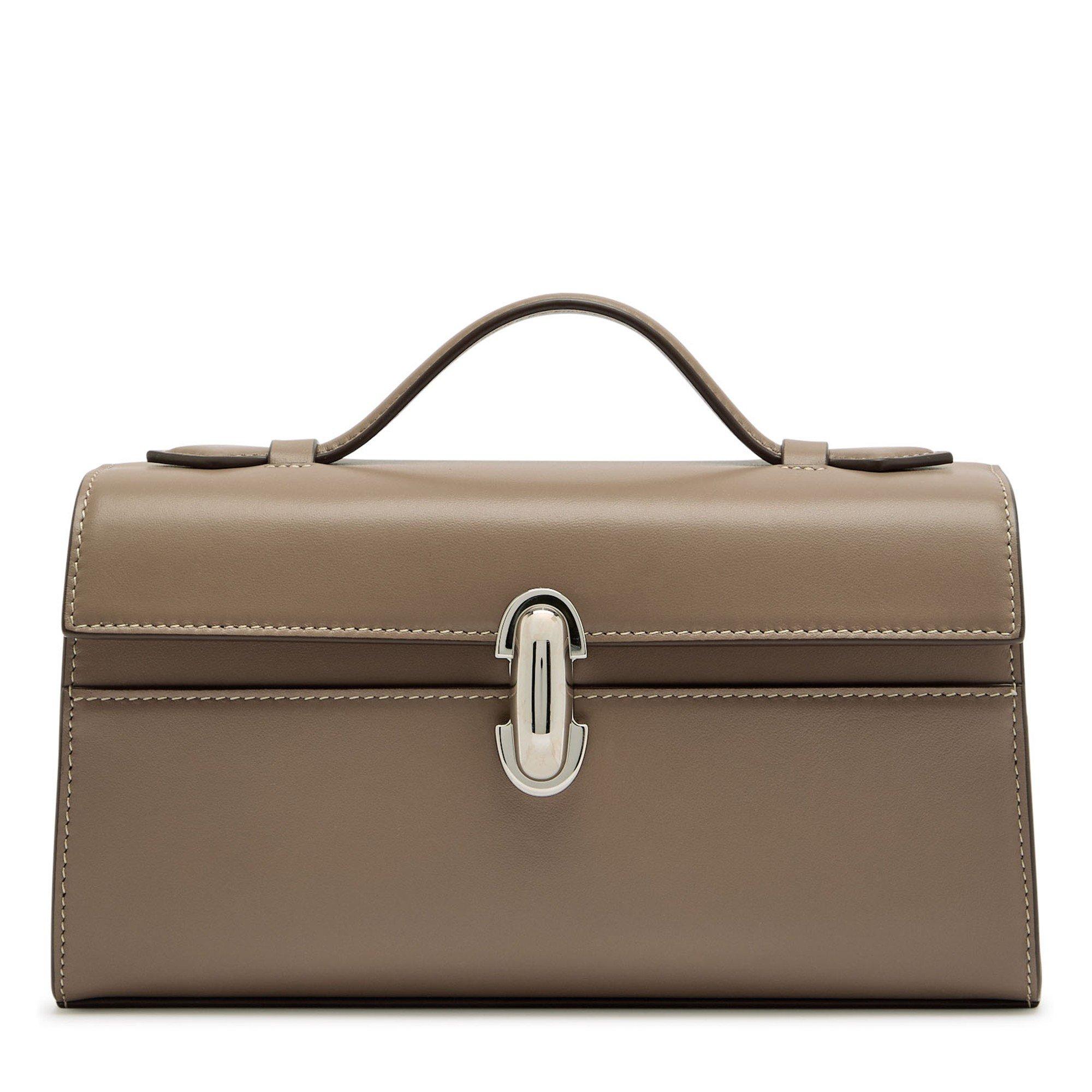 TAUPE - Savette - SYMMETRY SMOOTH LEATHER POCHET