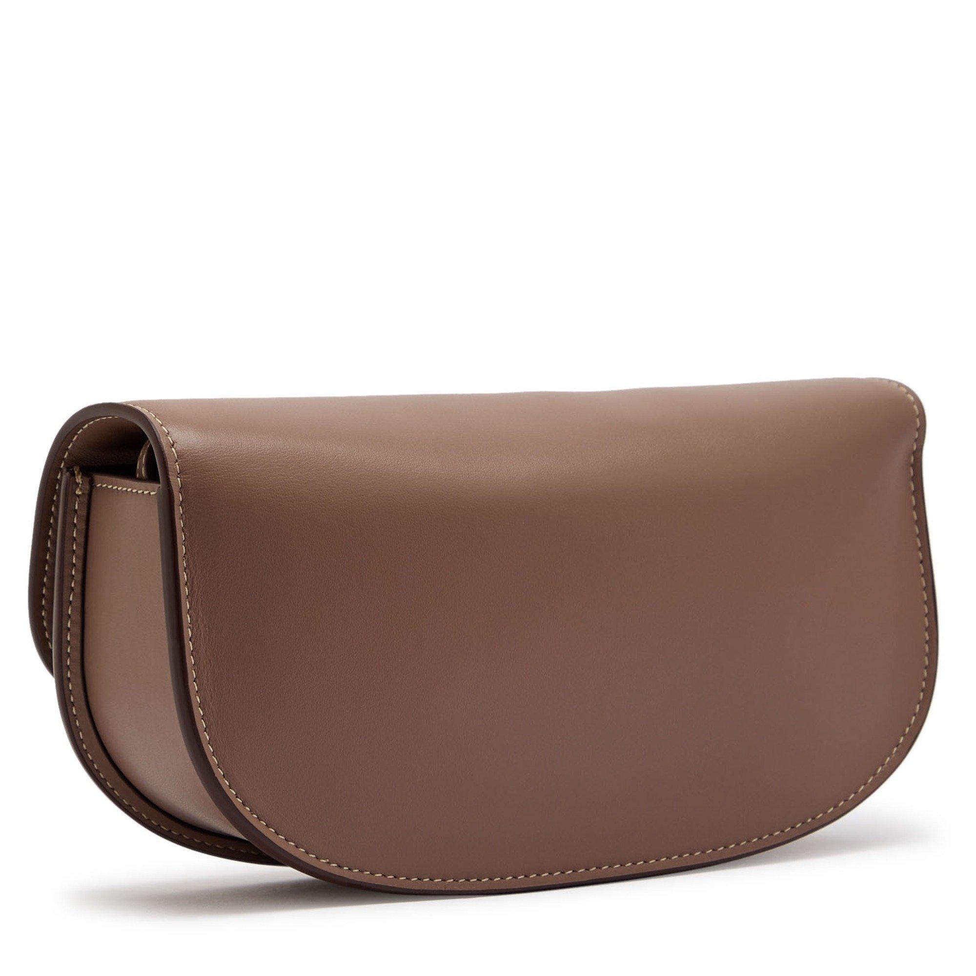 TAUPE - Savette - TONDO CRESCENT IN SMOOTH CALF - 2