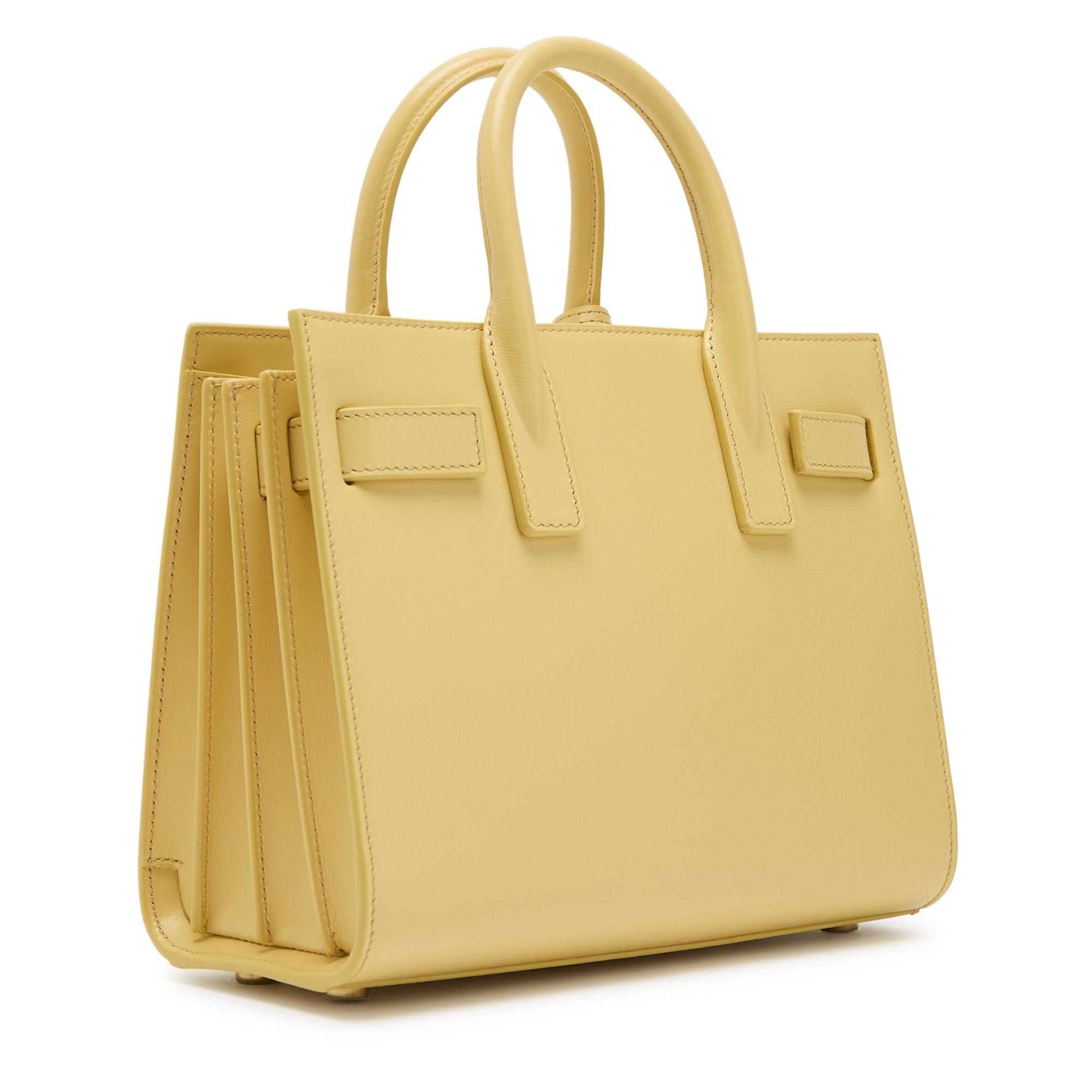 YELLOW - Saint Laurent - Women's Nano Sac Du Jour Leather Tote Bag - 2