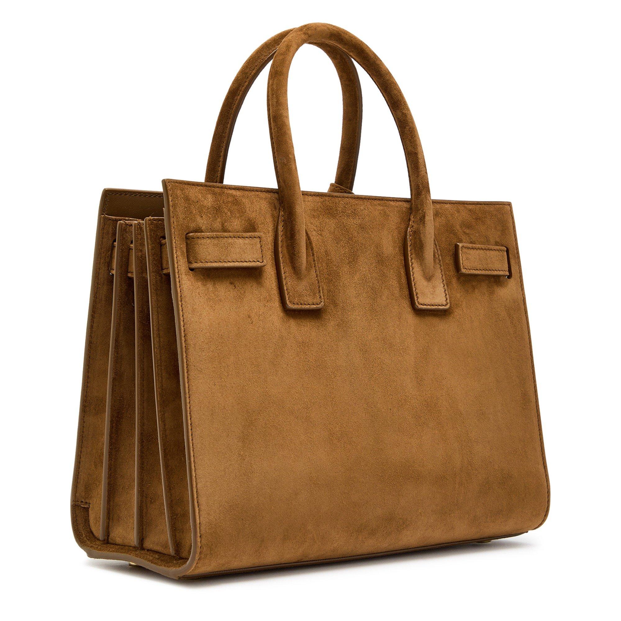 ORANGE - Saint Laurent - Women's Baby Sac de Jour Suede Top Handle Bag - 2