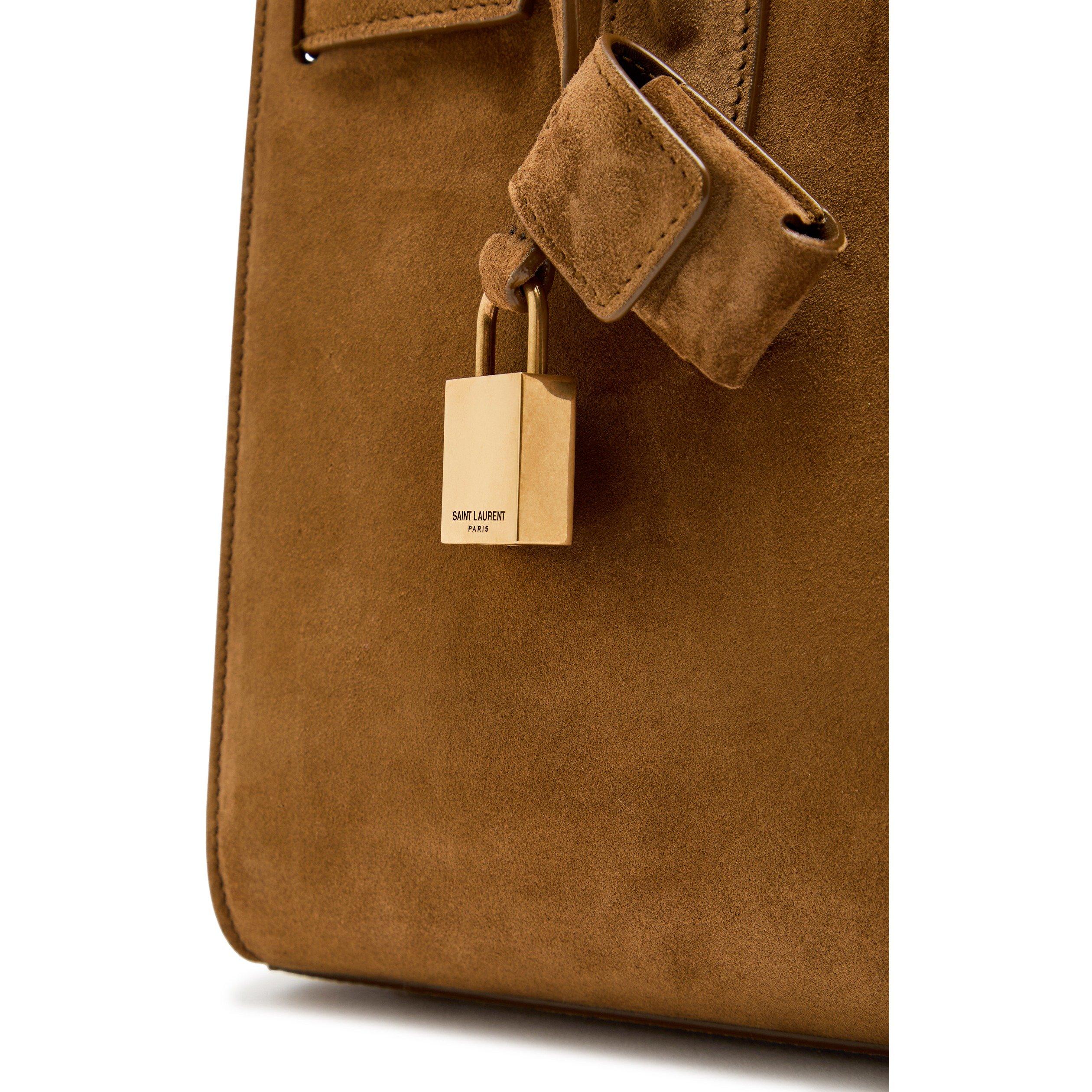 ORANGE - Saint Laurent - Women's Baby Sac de Jour Suede Top Handle Bag - 4