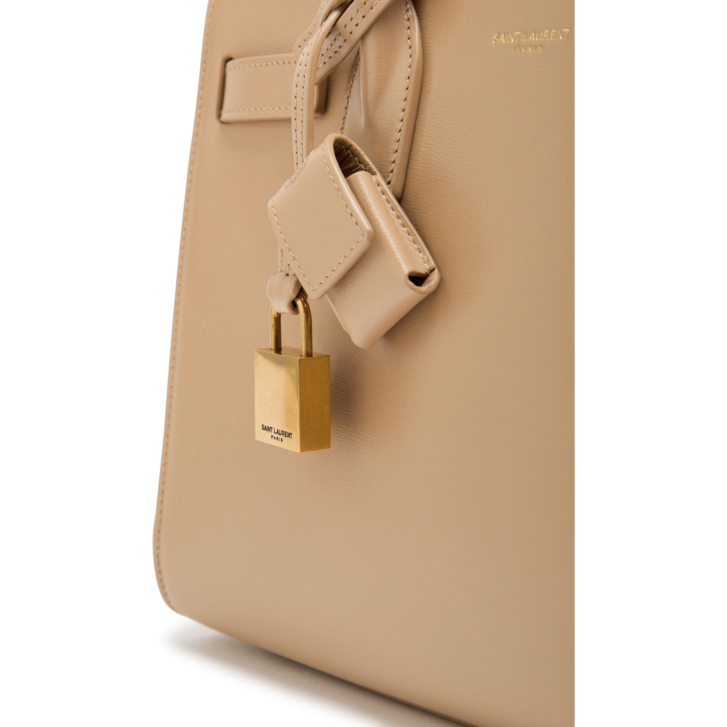 BEIGE - Saint Laurent - Women's Sac de Jour Baby Leather Top-Handle Bag - 4
