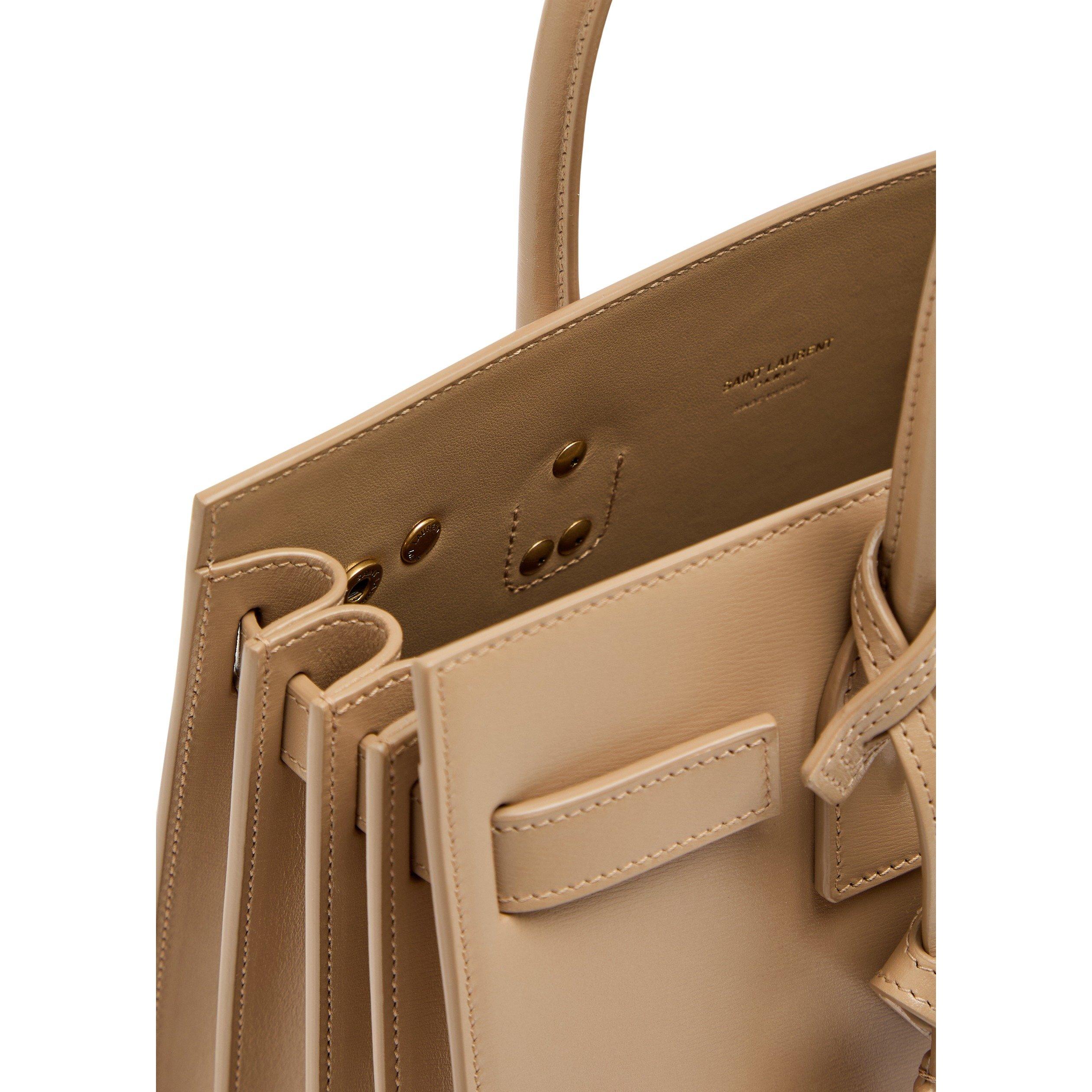 BEIGE - Saint Laurent - Women's Sac de Jour Baby Leather Top-Handle Bag - 5