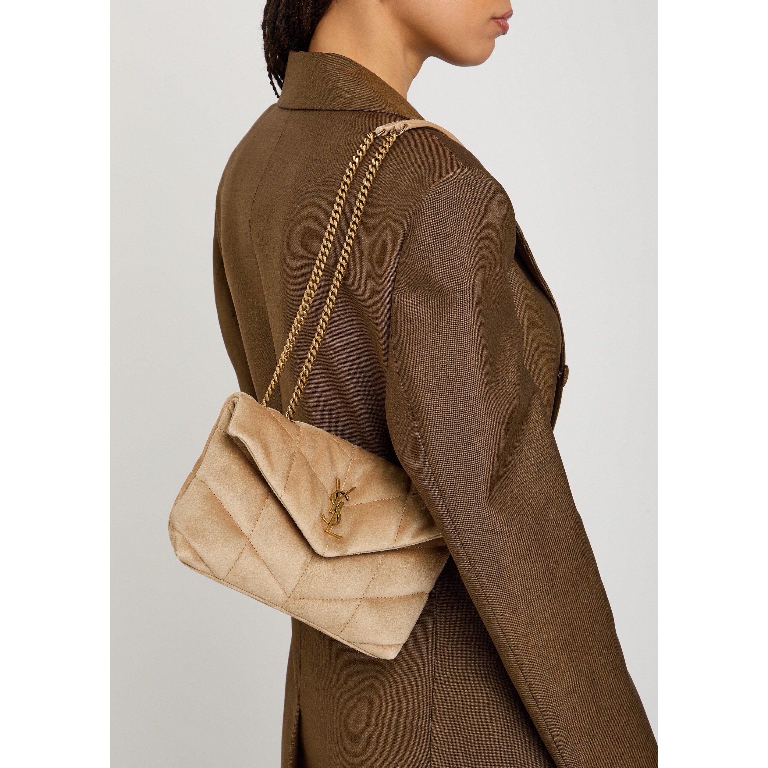BEIGE - Saint Laurent - Women's Toy Puffer Suede Shoulder Bag - 3