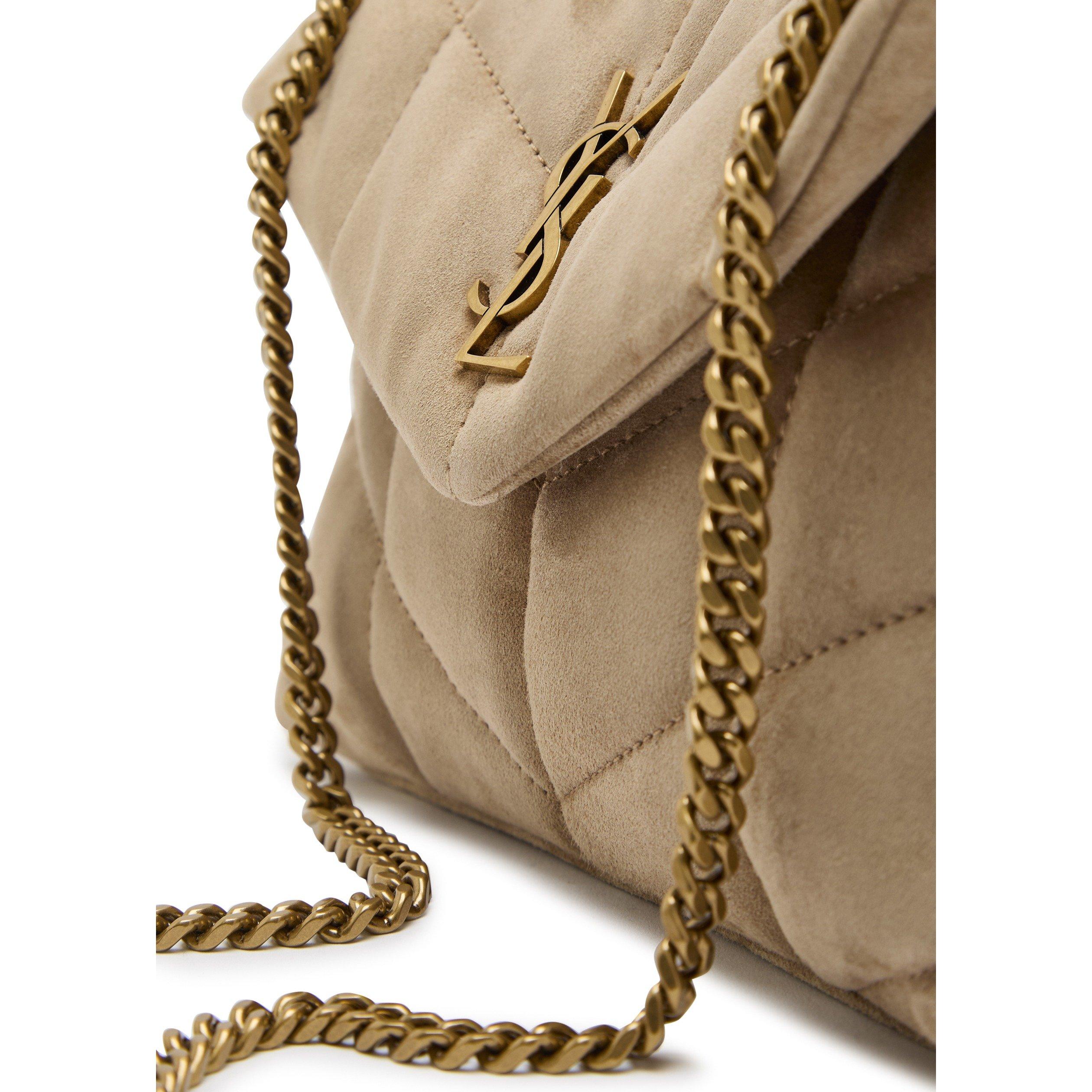 BEIGE - Saint Laurent - Women's Toy Puffer Suede Shoulder Bag - 4