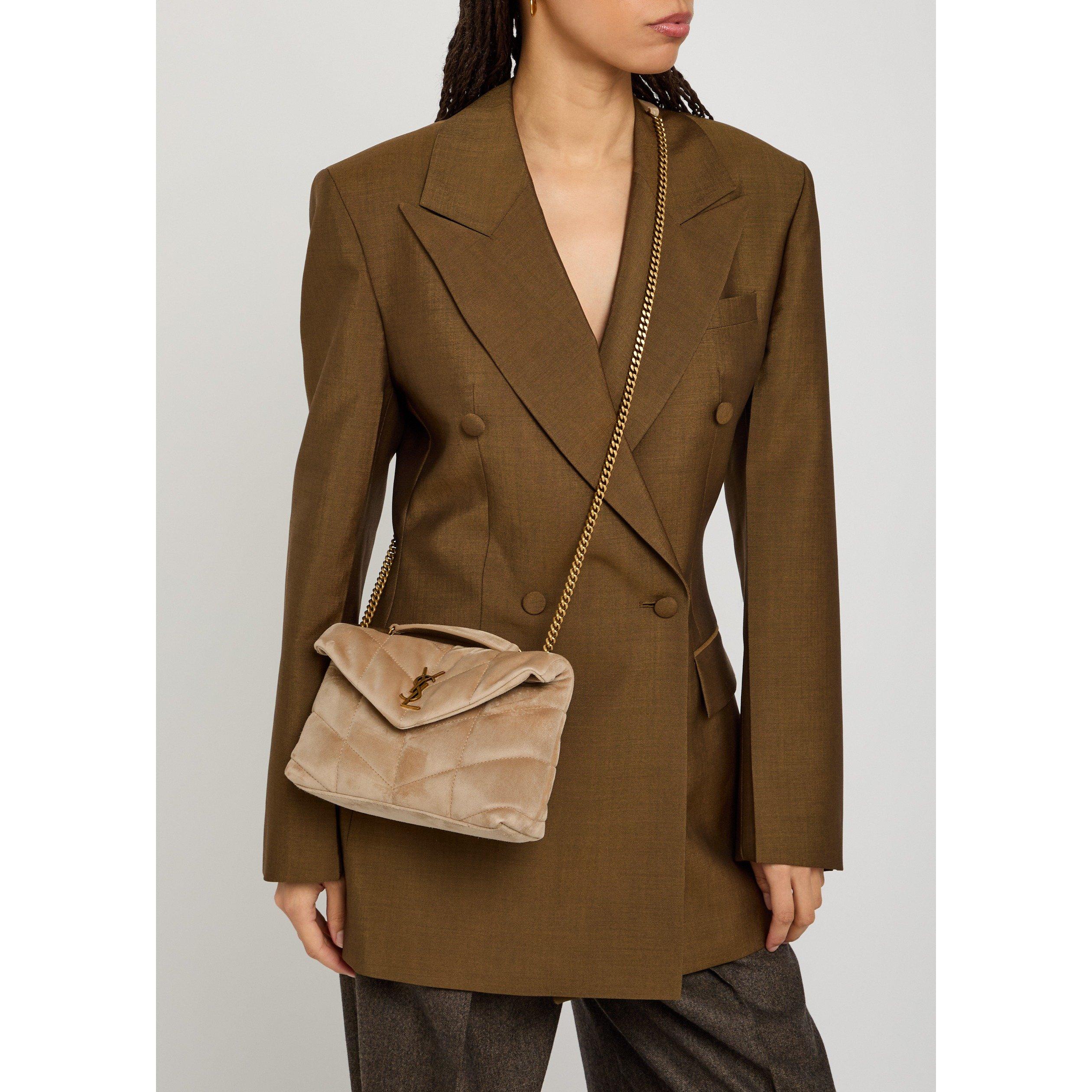 BEIGE - Saint Laurent - Women's Toy Puffer Suede Shoulder Bag - 6
