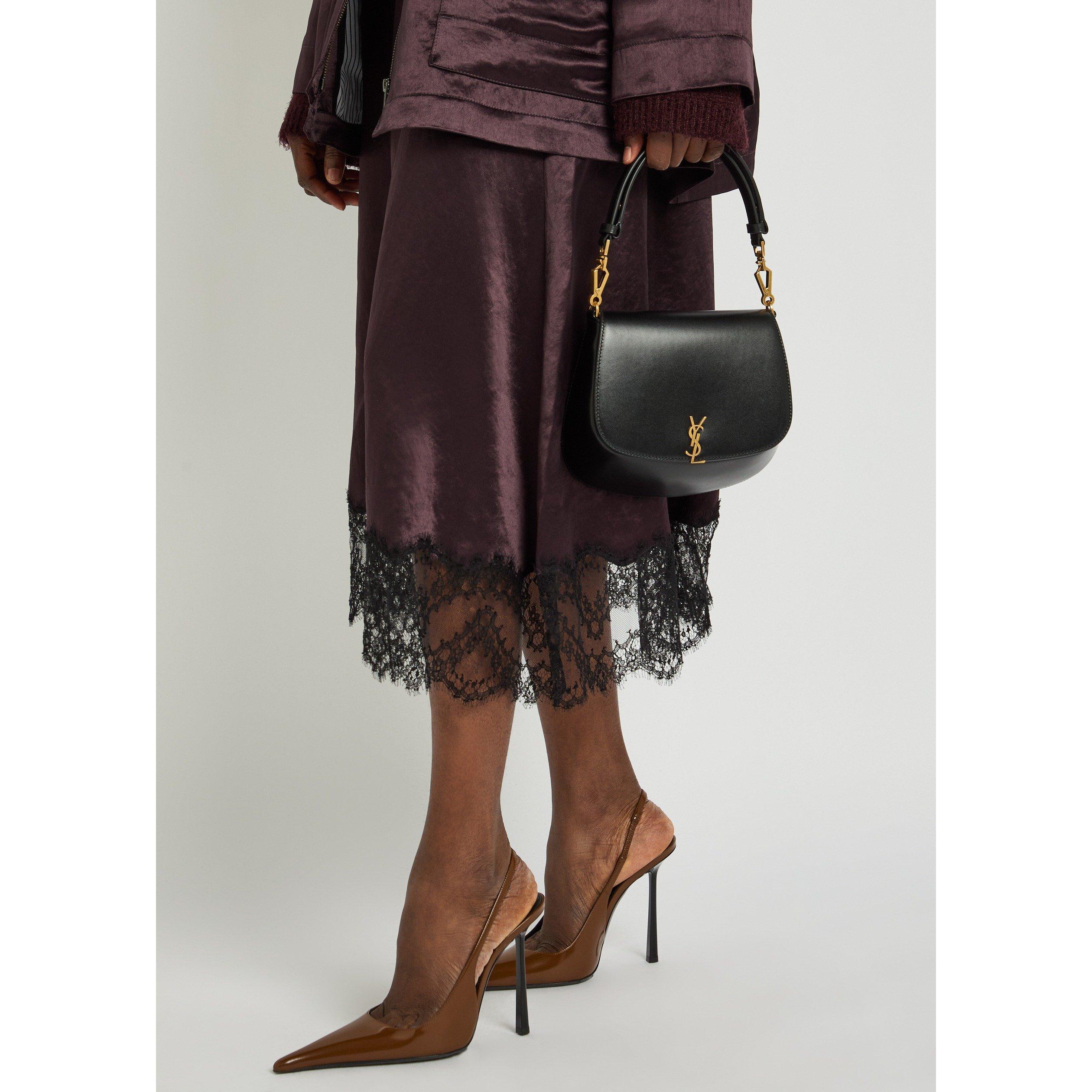 BLACK - Saint Laurent - MINI VOLTAIRE TOP HANDLE BAG - 3