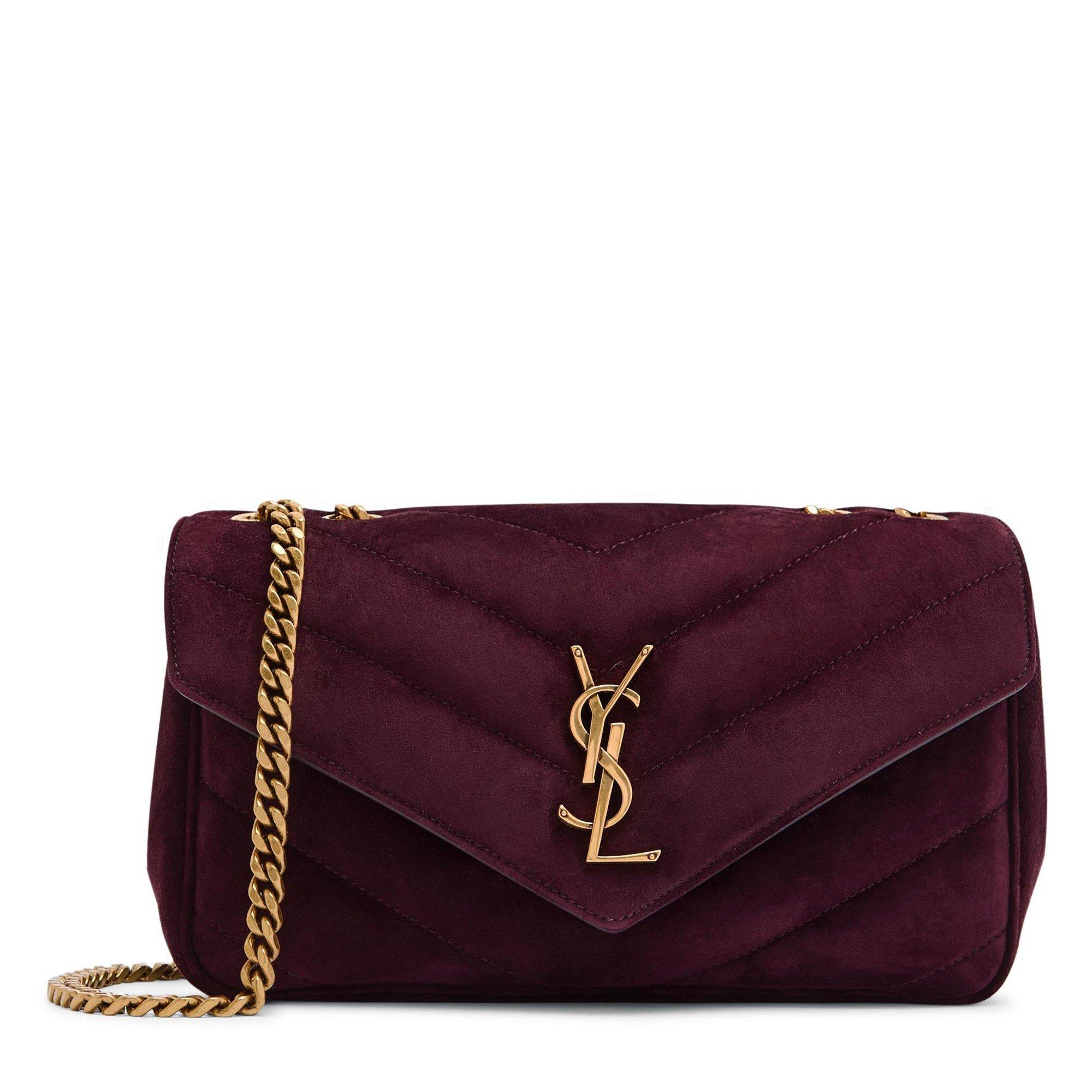 BURGUNDY - Saint Laurent - SMALL LOULOU SUEDE