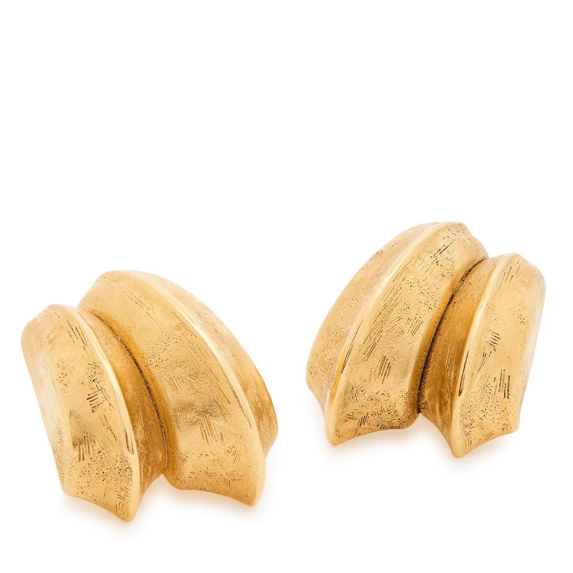 GOLD - Saint Laurent - Women's Bo Pointes Arrondies Clip-On Drop Earrings - 2