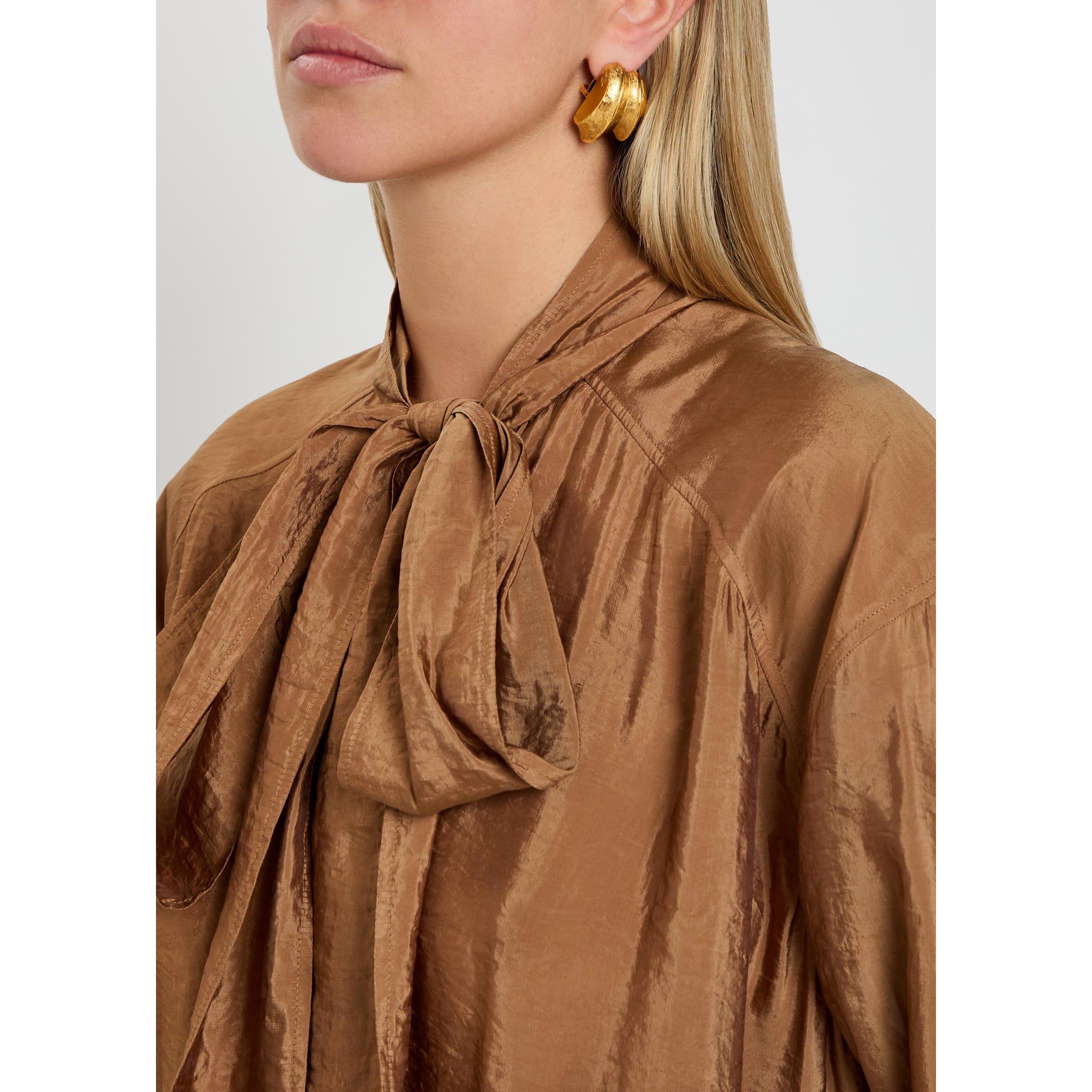 GOLD - Saint Laurent - Women's Bo Pointes Arrondies Clip-On Drop Earrings - 3