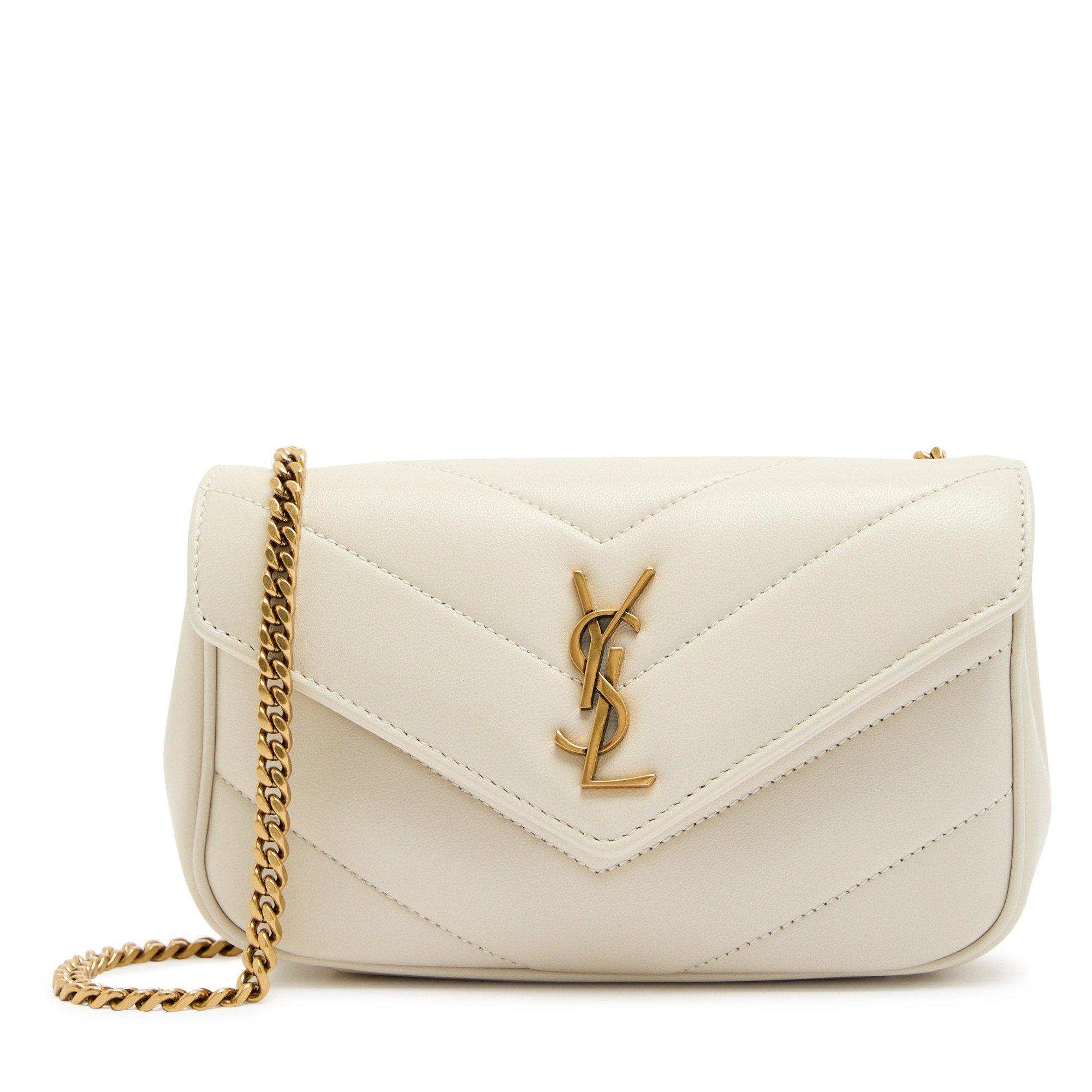 WHITE - Saint Laurent - Women's Lou Lou Mini Leather Shoulder Bag - 1
